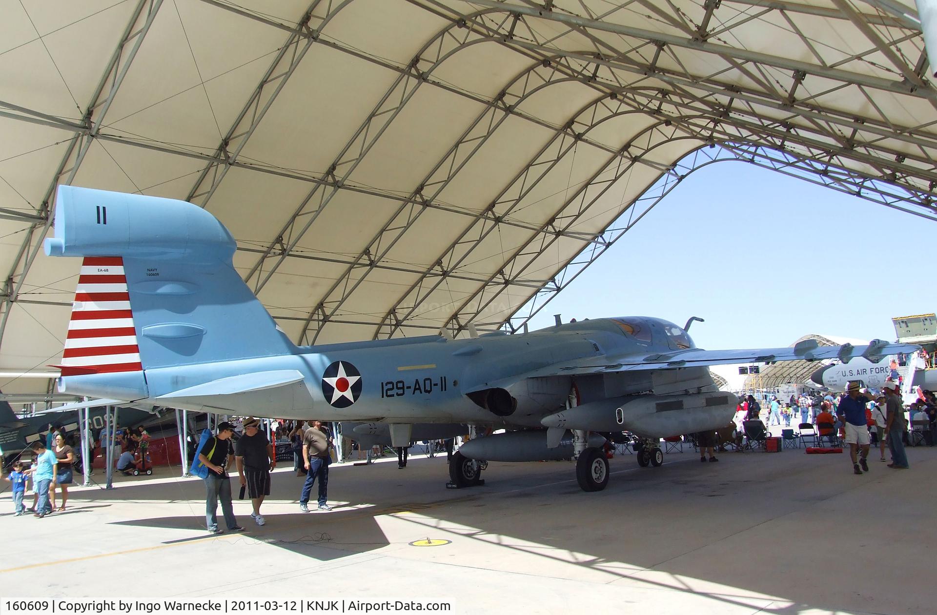 160609, Grumman EA-6B Prowler C/N P-66, Grumman EA-6B Prowler of the US Navy in WW2 special colours at the 2011 airshow at El Centro NAS, CA