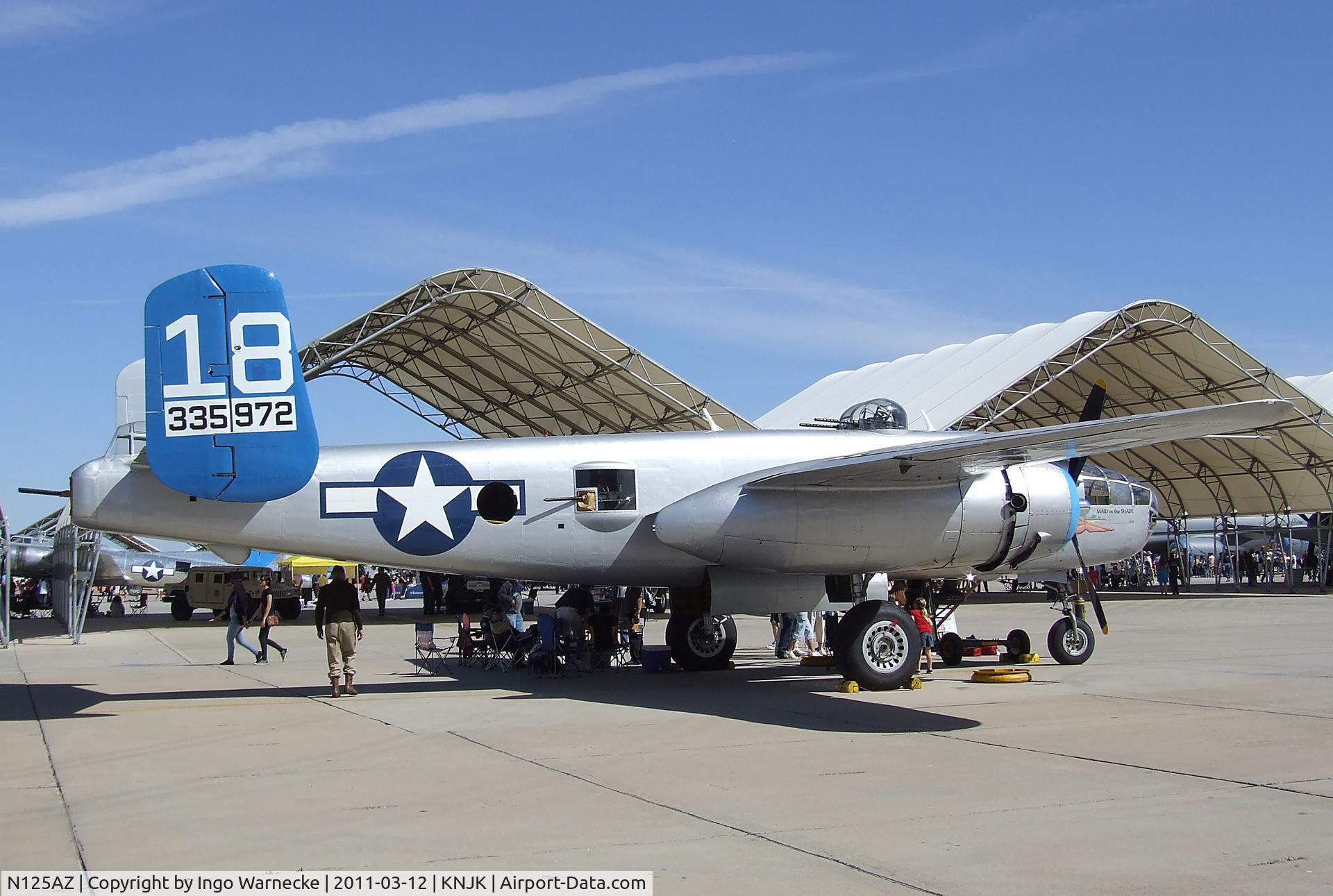 N125AZ, 1960 North American TB-25N Mitchell C/N 108-35262, North American B-25J Mitchell at the 2011 airshow at El Centro NAS, CA