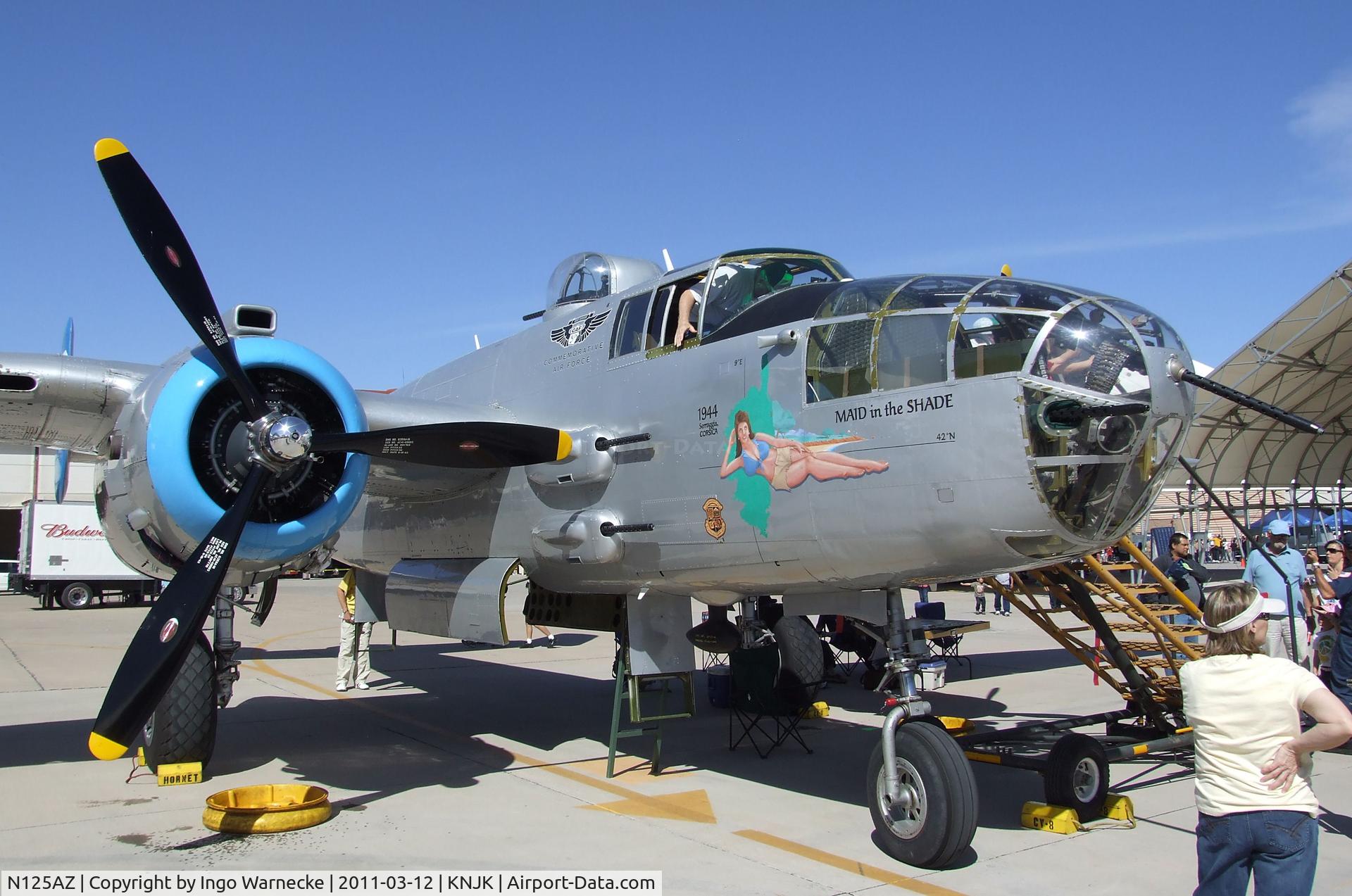 N125AZ, 1960 North American TB-25N Mitchell C/N 108-35262, North American B-25J Mitchell at the 2011 airshow at El Centro NAS, CA