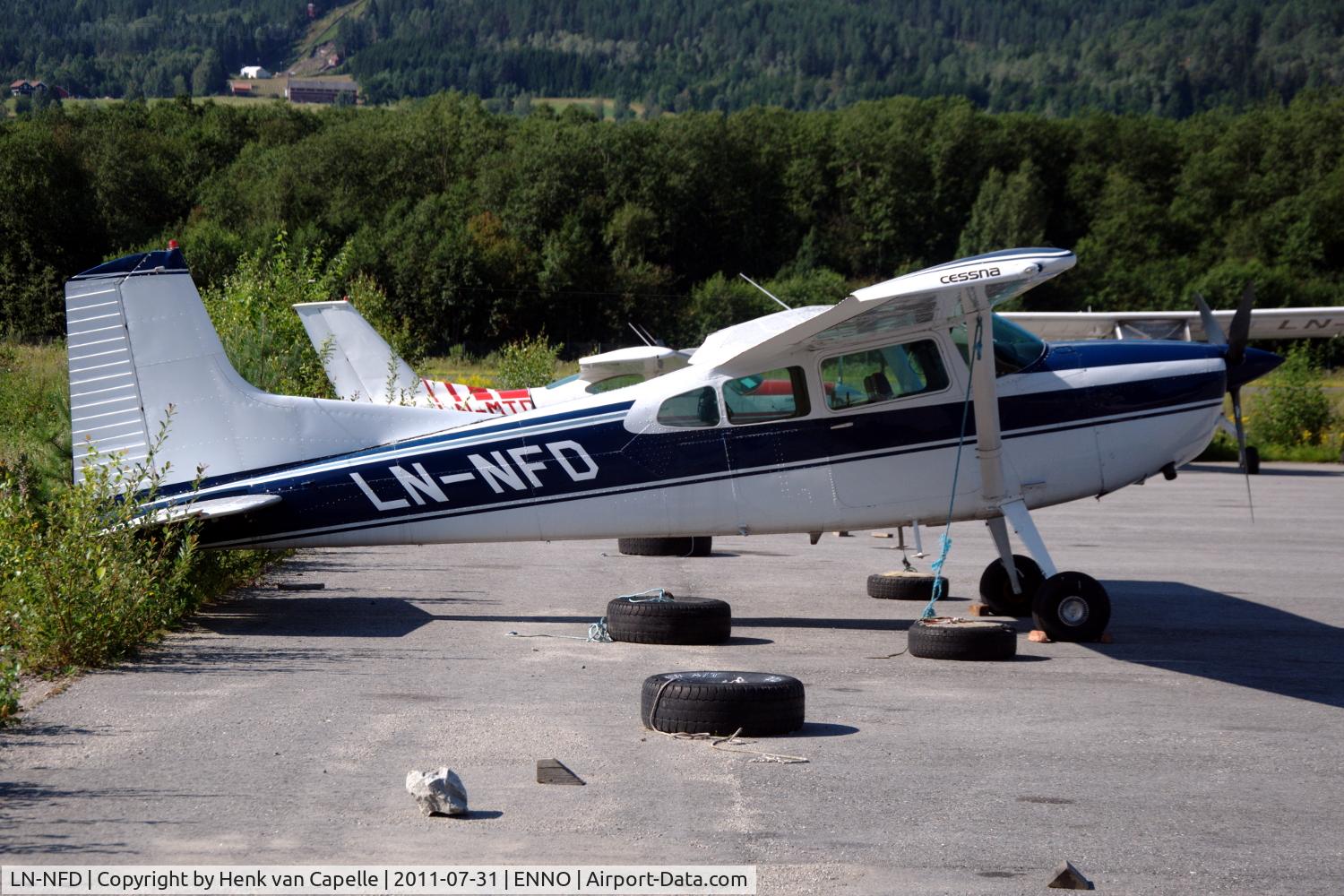 LN-NFD, Cessna A185F Skywagon 185 C/N 185-04152, Cessna A185F parked at Notodden airfield, Norway