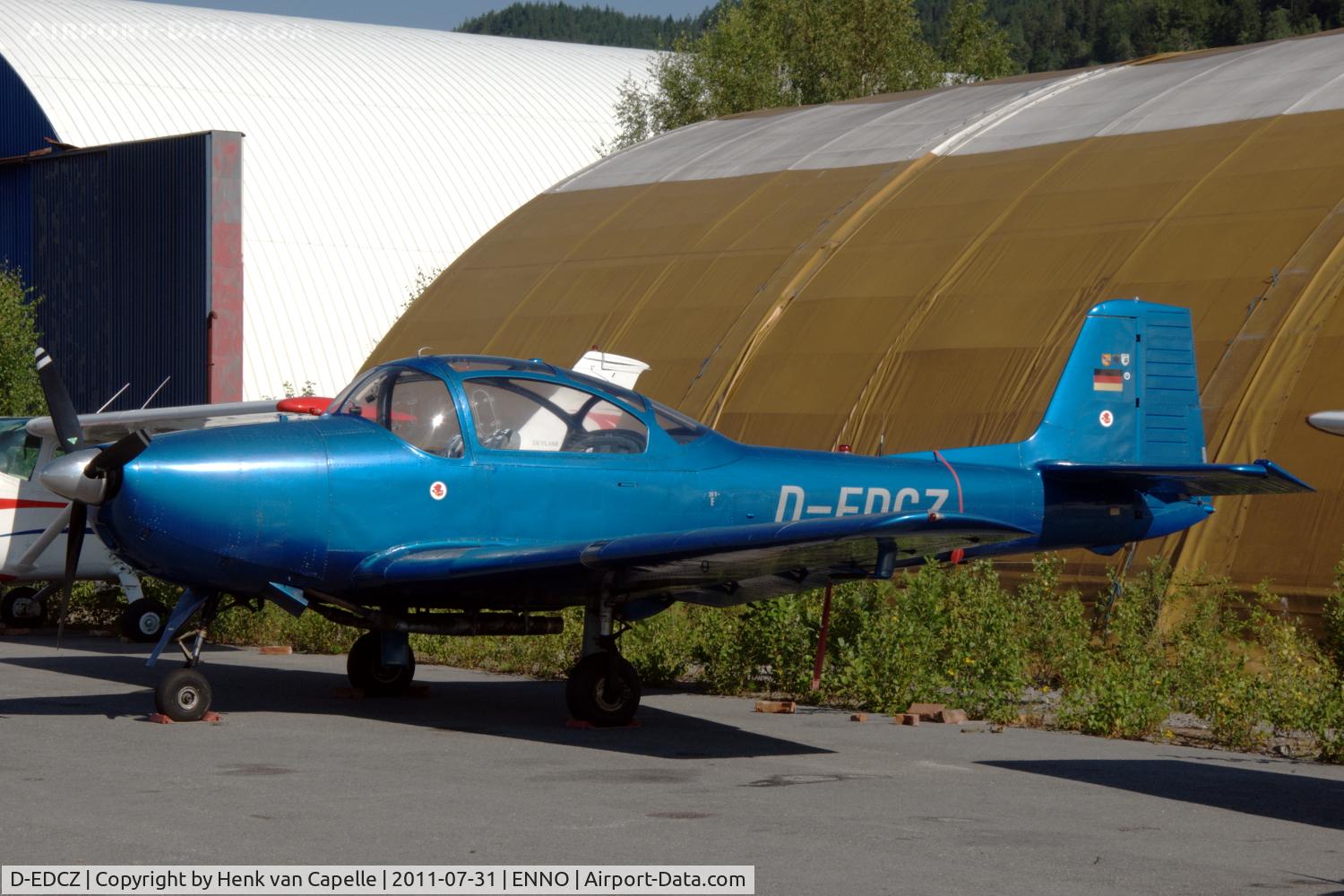 D-EDCZ, 1958 Focke-Wulf FWP-149D C/N 019, Focke Wulf built Piaggio FWP.149D parked on the platform of Notodden airfield, Norway. Formerly Luftwaffe 90+10.