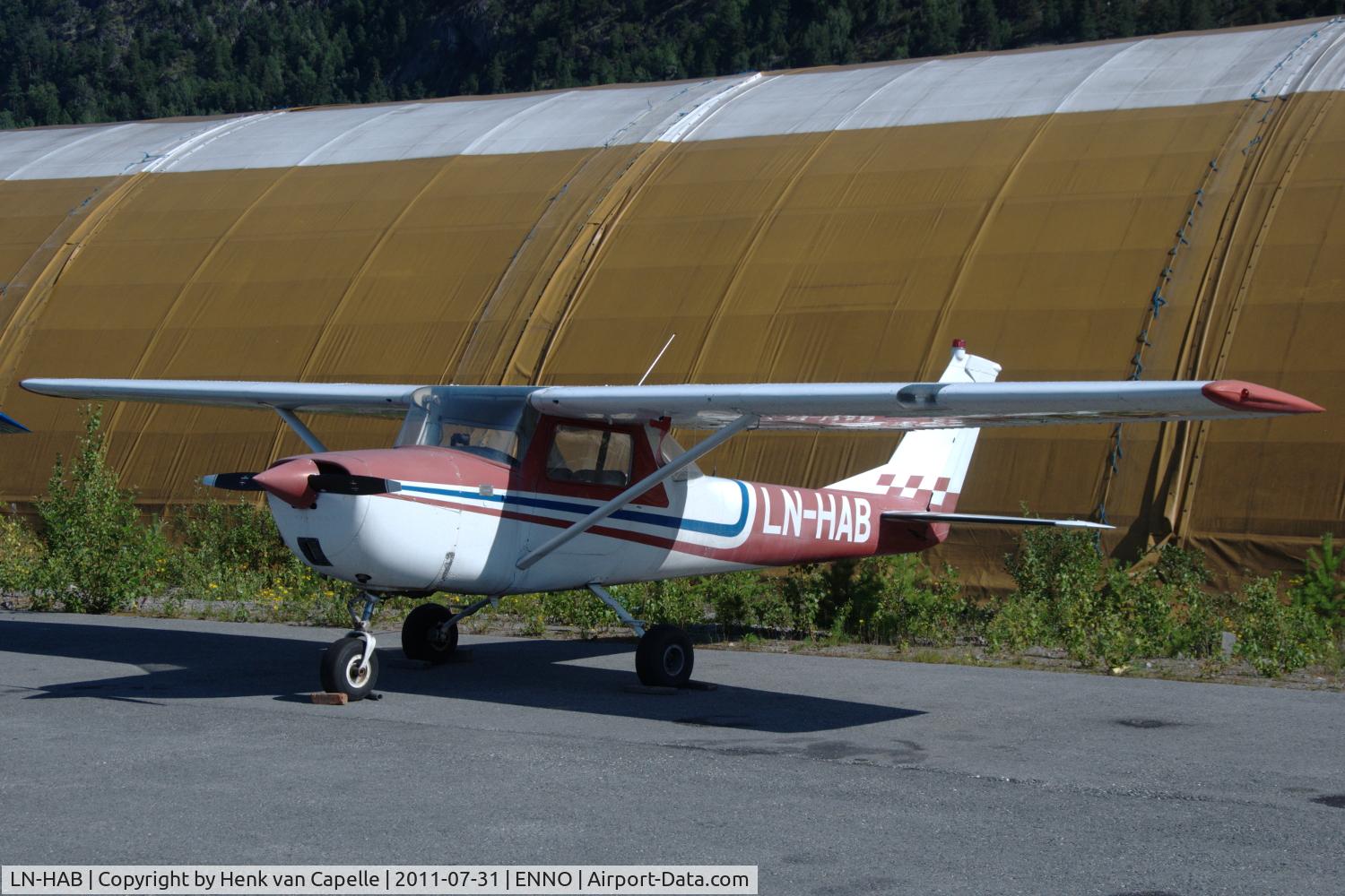 LN-HAB, Cessna 150F C/N 150-63502, Cessna 150F two-seater parked at Notodden airfield, Norway.