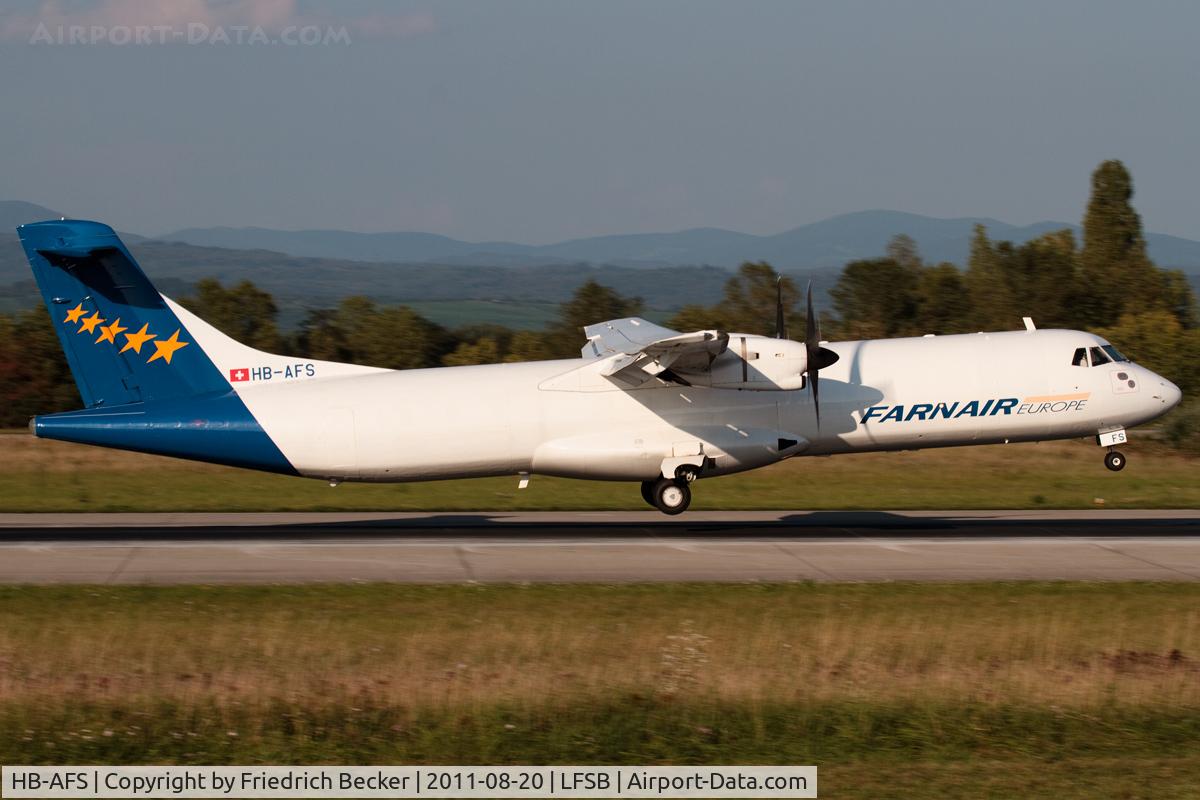 HB-AFS, 1990 ATR 72-201 C/N 198, about to touchdown