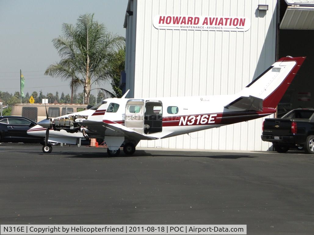 N316E, 1980 Beech B-60 Duke C/N P-550, Parked at Howard Aviation with cowling off