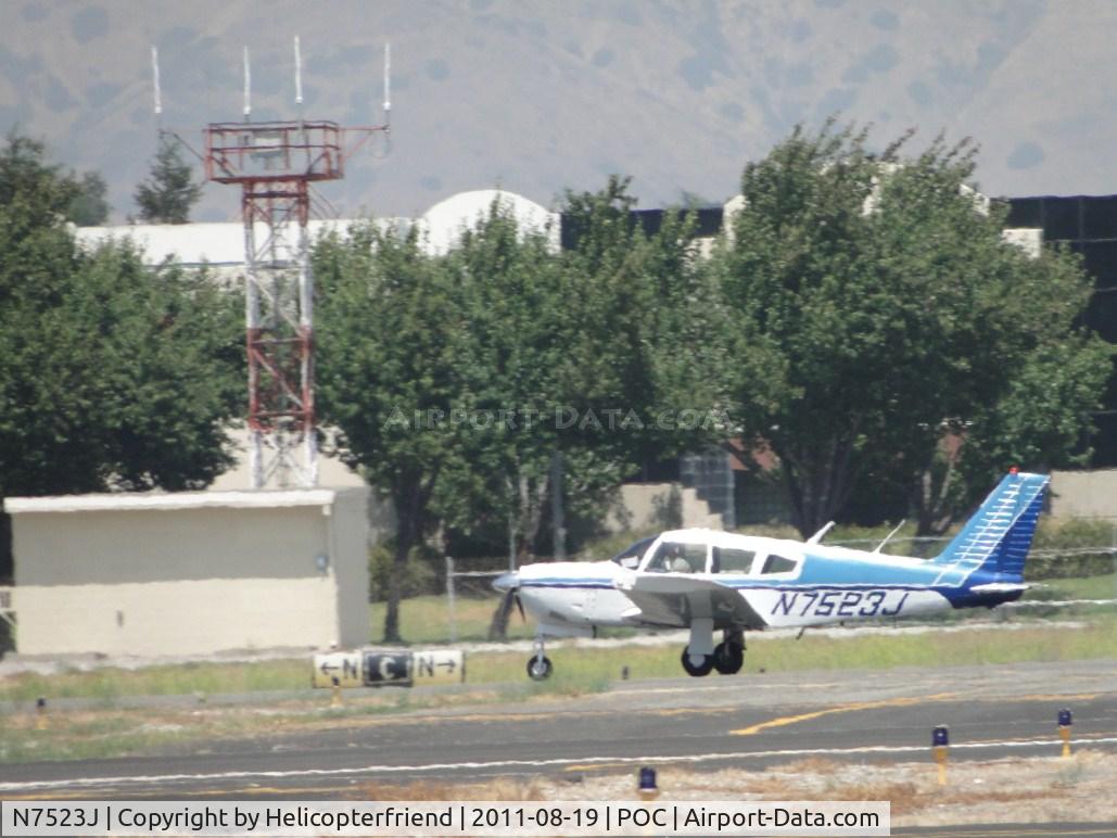 N7523J, 1969 Piper PA-28R-180 Cherokee Arrow C/N 28R-31100, Safely down on runway 26R