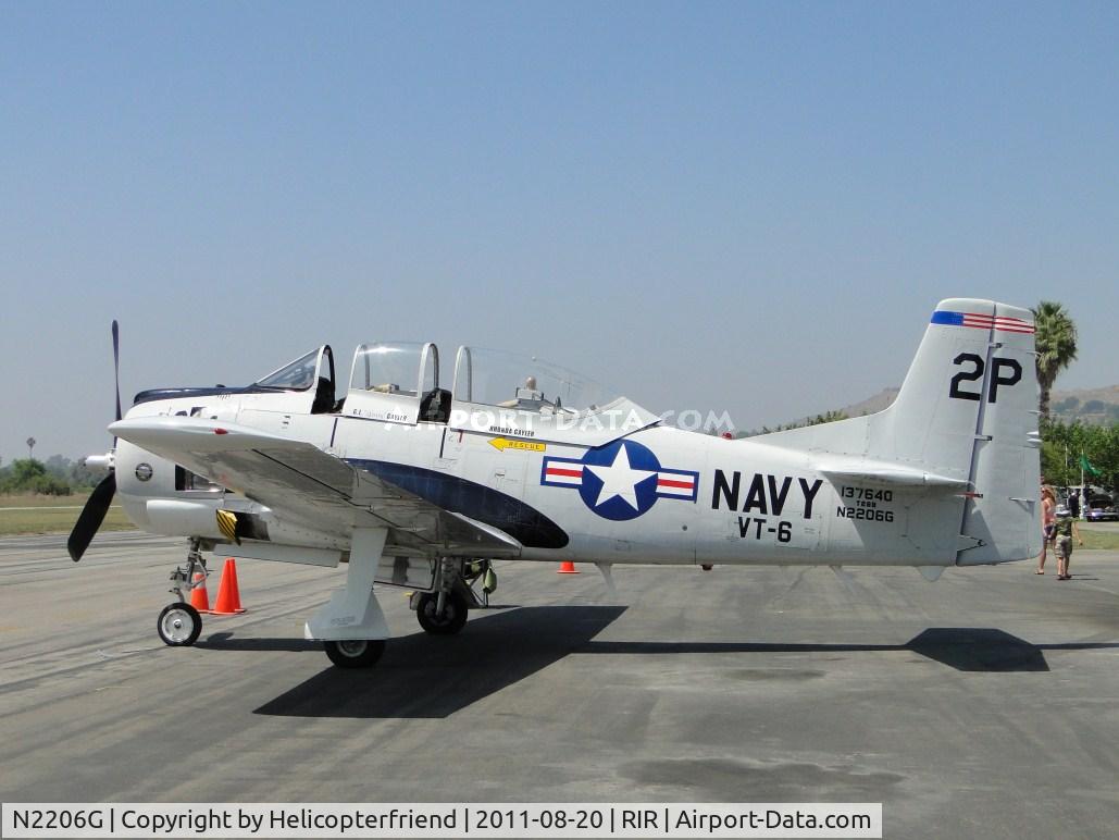 N2206G, 1953 North American T-28B Trojan C/N 200-3 (137640), Parked in the area north of the runway