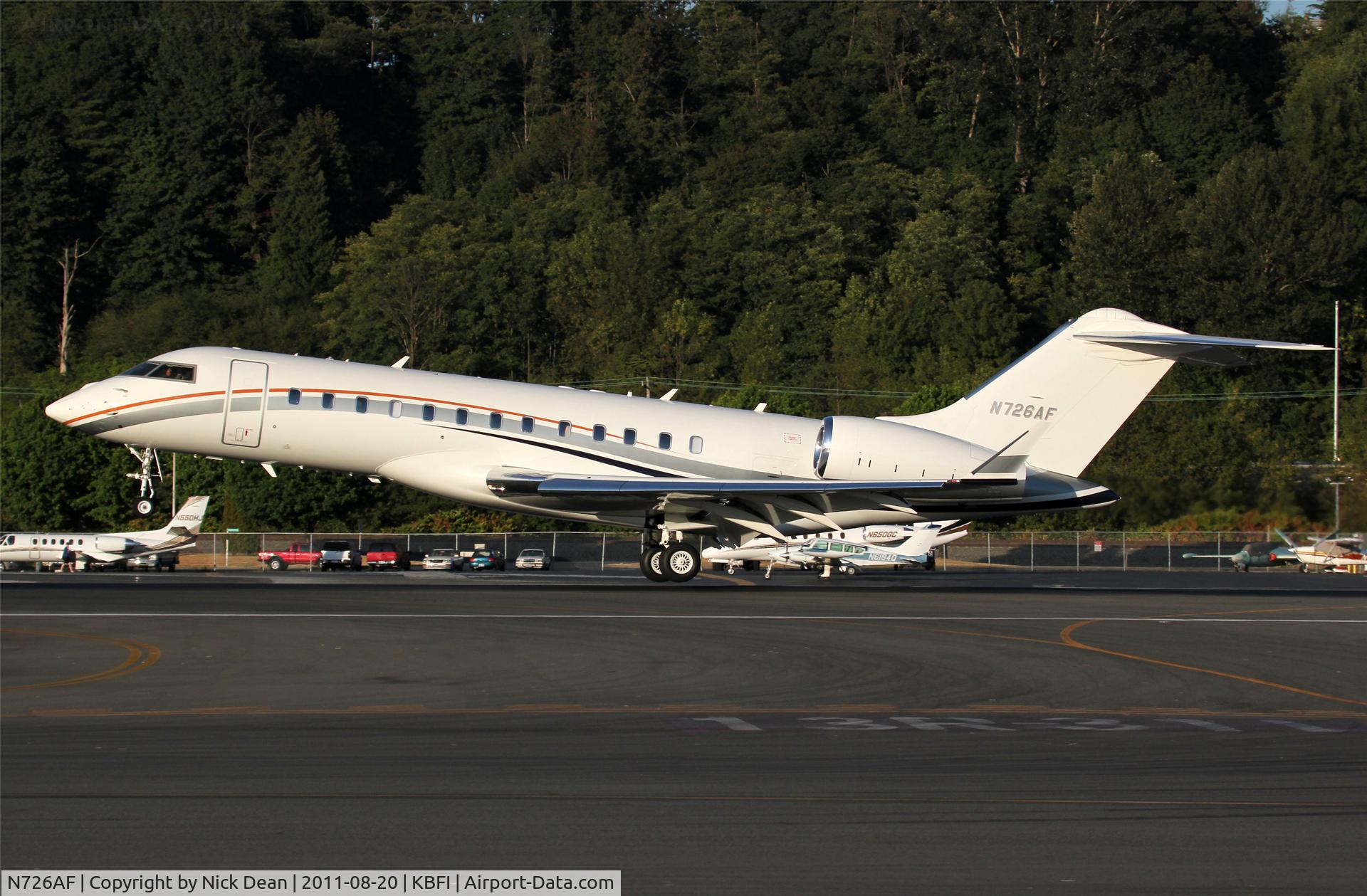 N726AF, 2009 Bombardier BD-700-1A10 Global Express C/N 9352, KBFI/BFI