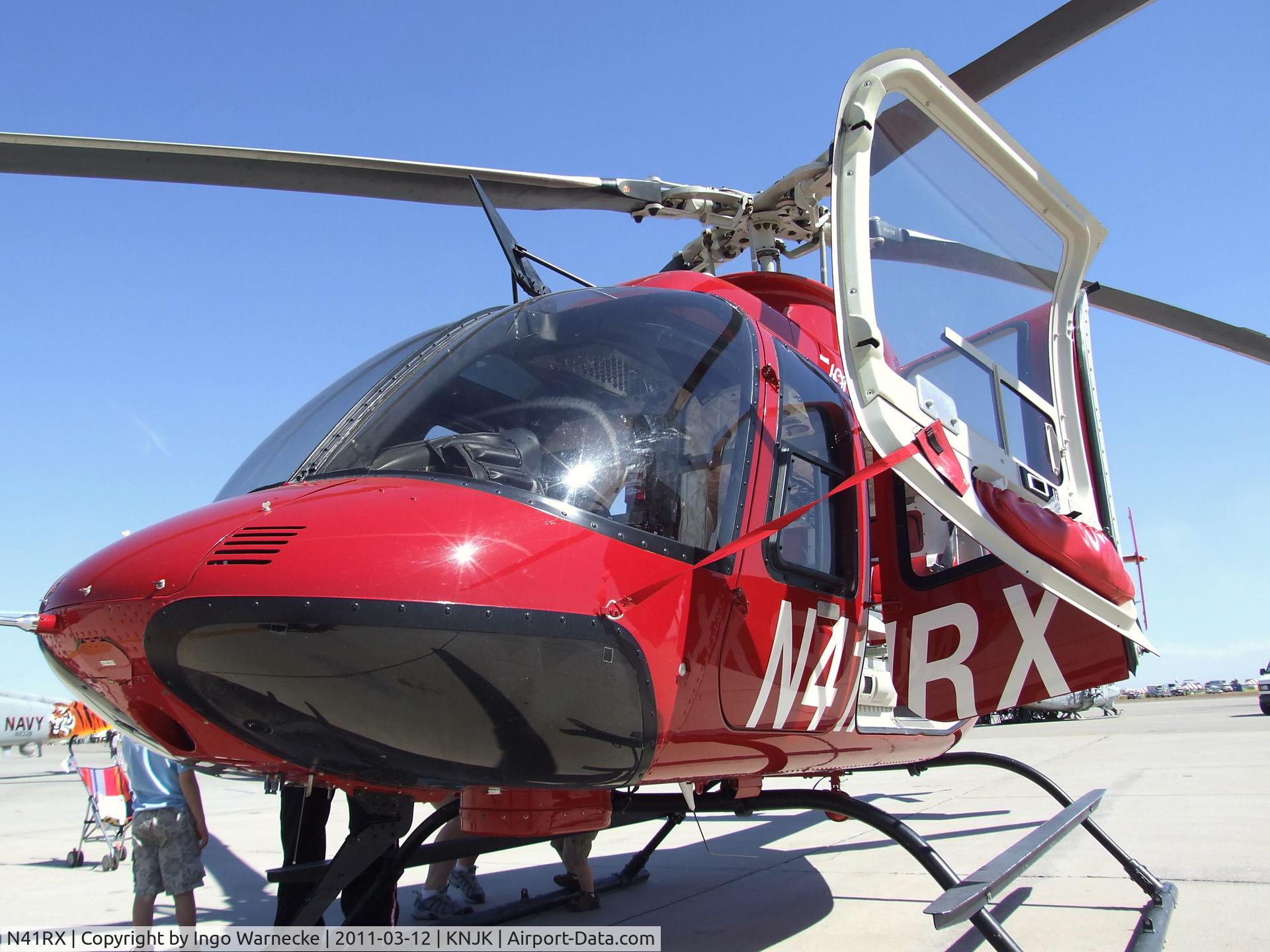N41RX, 1997 Bell 407 C/N 53124, Bell 407 EMS for REACH Air Medical Services at the 2011 airshow at El Centro NAS, CA