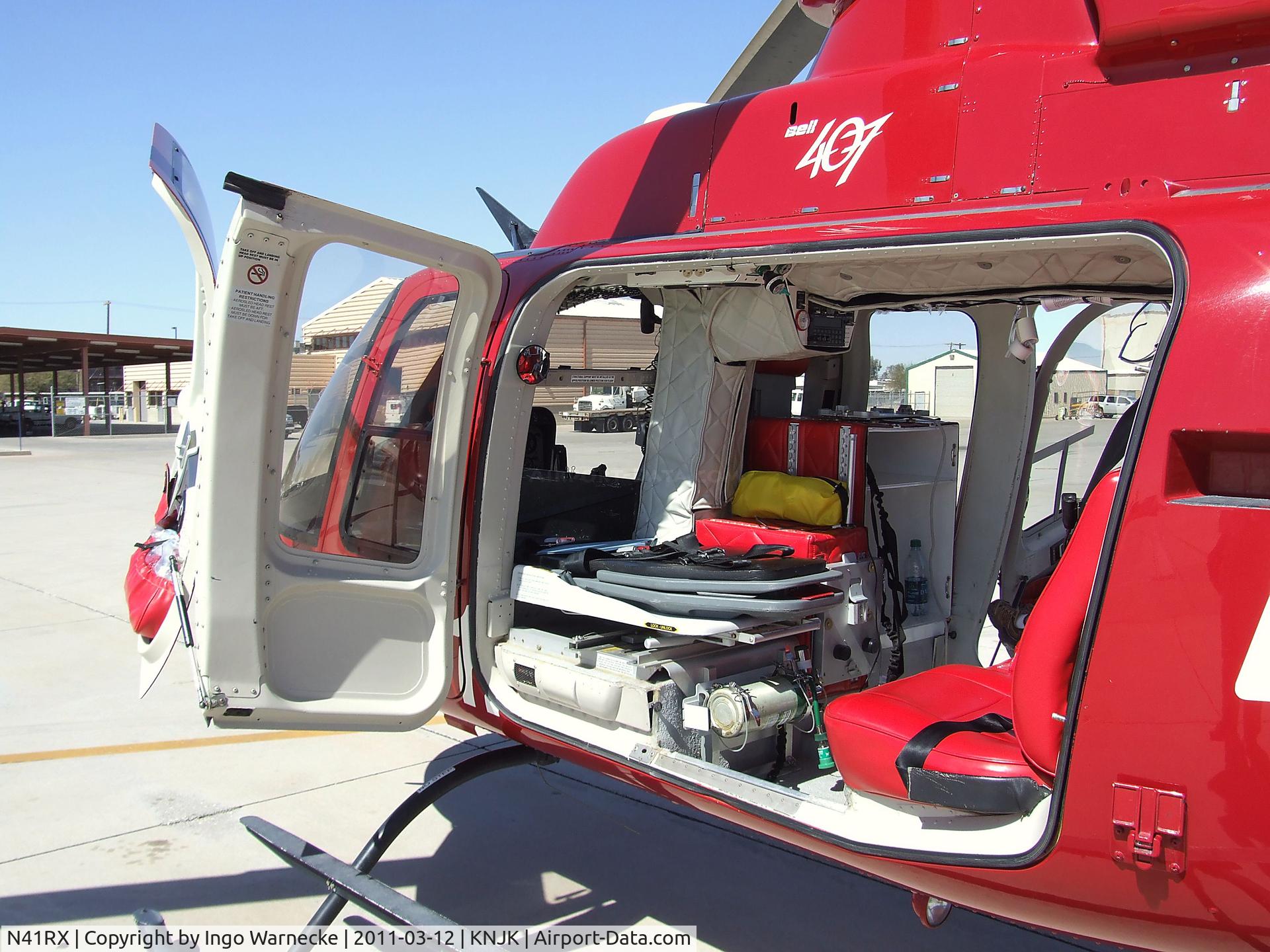 N41RX, 1997 Bell 407 C/N 53124, Bell 407 EMS for REACH Air Medical Services at the 2011 airshow at El Centro NAS, CA  #i