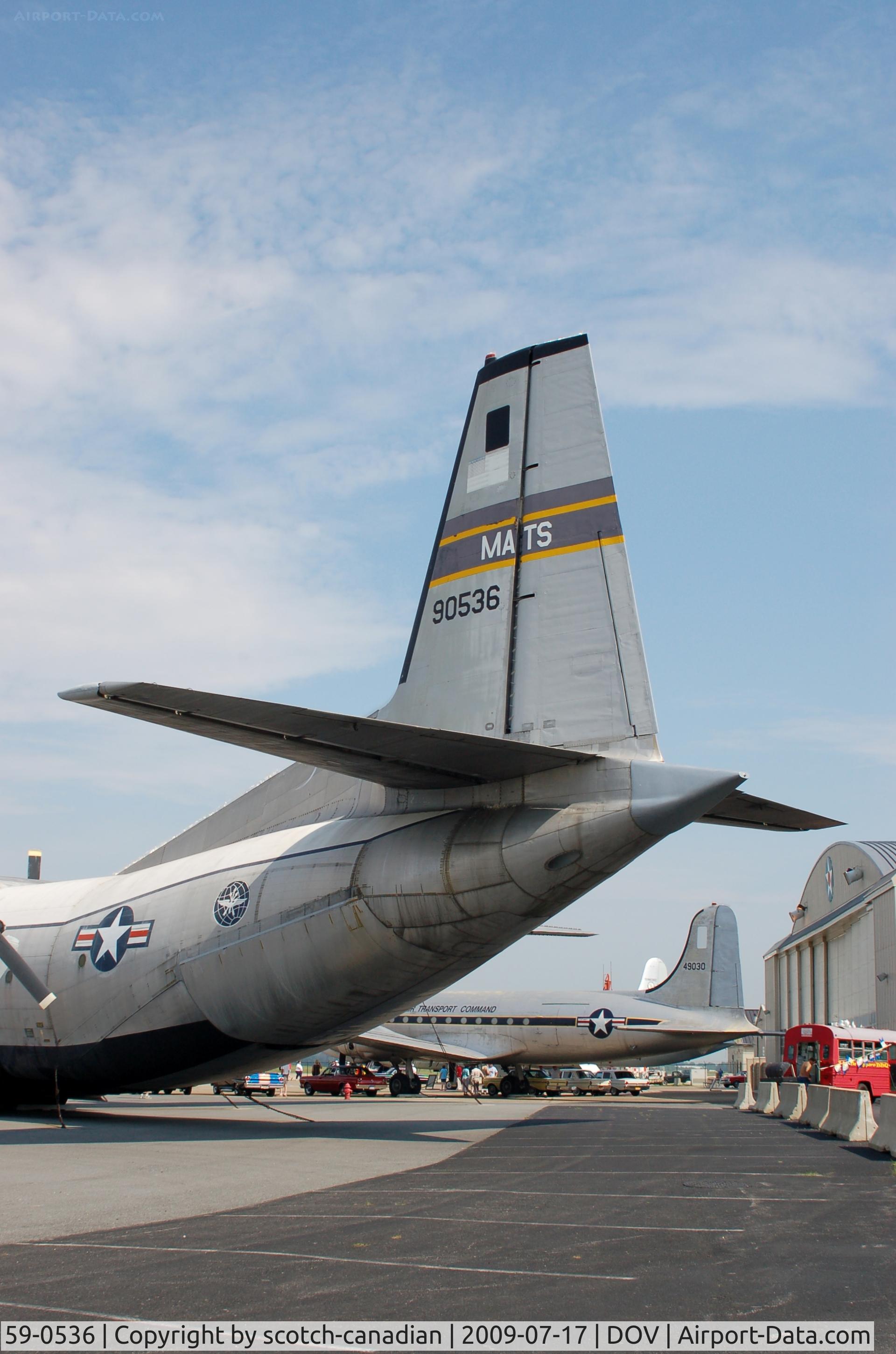 59-0536, 1961 Douglas C-133B-DL Cargomaster C/N 45587, 1959 Douglas C-133B-DL Cargomaster at the Air Mobility Command Museum, Dover AFB, DE