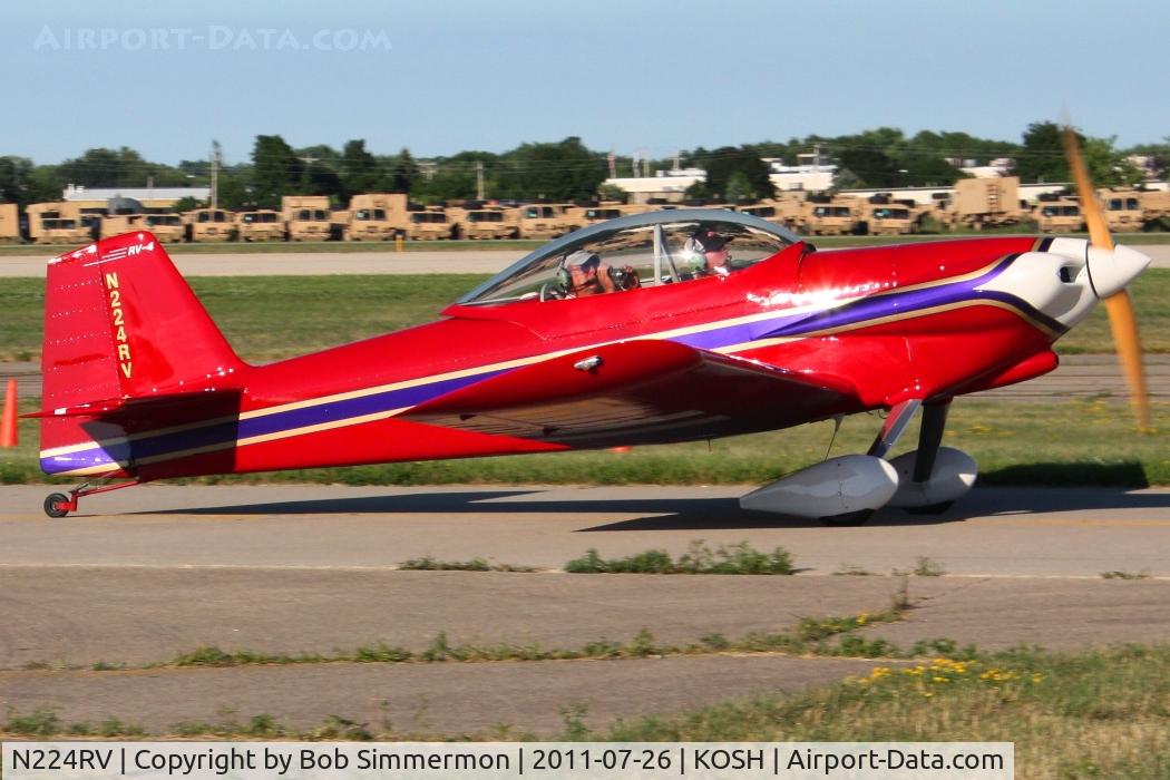 N224RV, 1999 Vans RV-4 C/N 1779, Departing Airventure 2011.