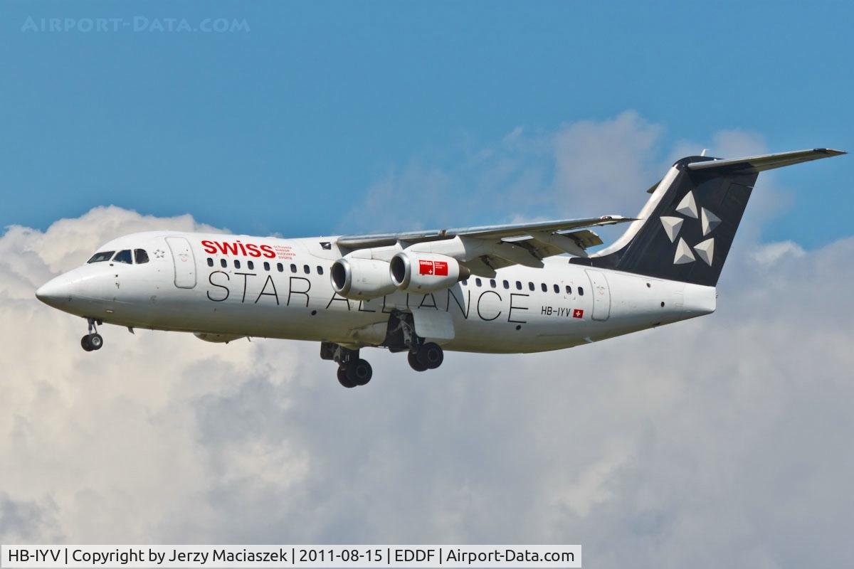 HB-IYV, 2000 British Aerospace Avro 146-RJ100 C/N E3377, AVRO 146-RJ100, c/n: E3377