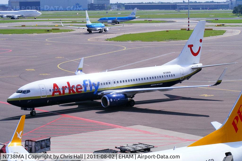 N738MA, 2004 Boeing 737-8Q8 C/N 32799, Arkefly leased from Miami Air International