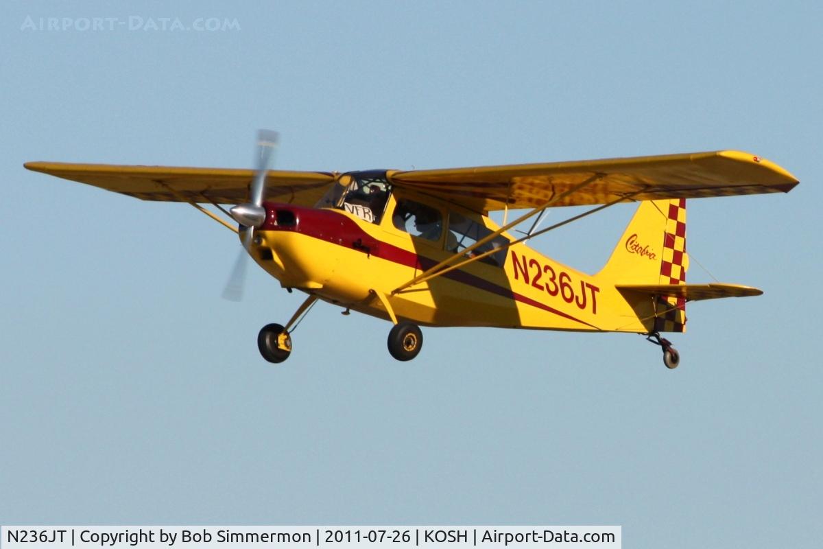 N236JT, 1970 Champion 7ECA Citabria C/N 786-71, Departing Airventure 2011.