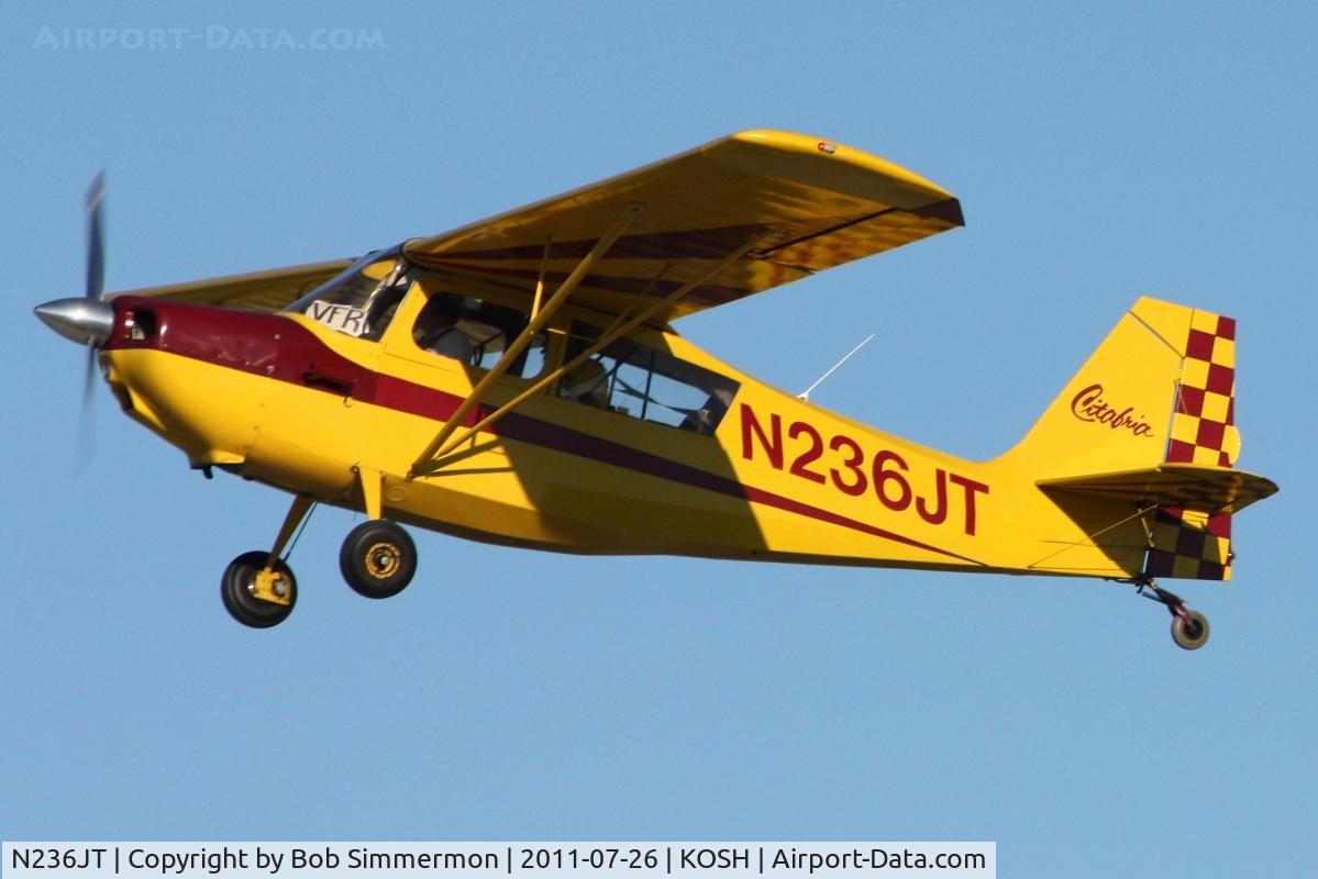 N236JT, 1970 Champion 7ECA Citabria C/N 786-71, Departing Airventure 2011.
