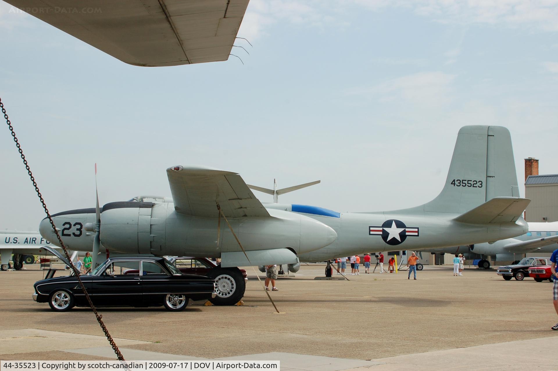 44-35523, 1944 Douglas A-26C Invader C/N 28802, 1944 Douglas A-26C Invader and Ford Falcons at the Air Mobility Command Museum, Dover AFB, DE
