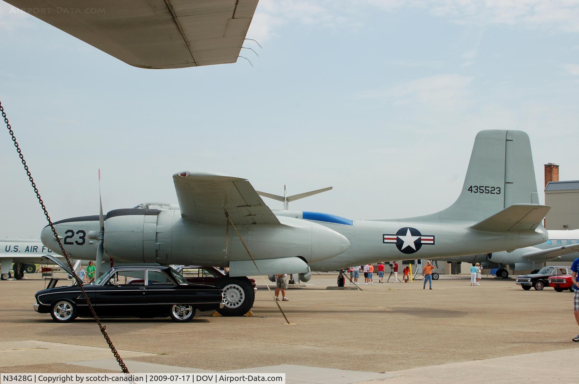 N3428G, 1944 Douglas A-26C C/N 28802, 1944 Douglas A-26C Invader and Ford Falcons at the Air Mobility Command Museum, Dover AFB, DE