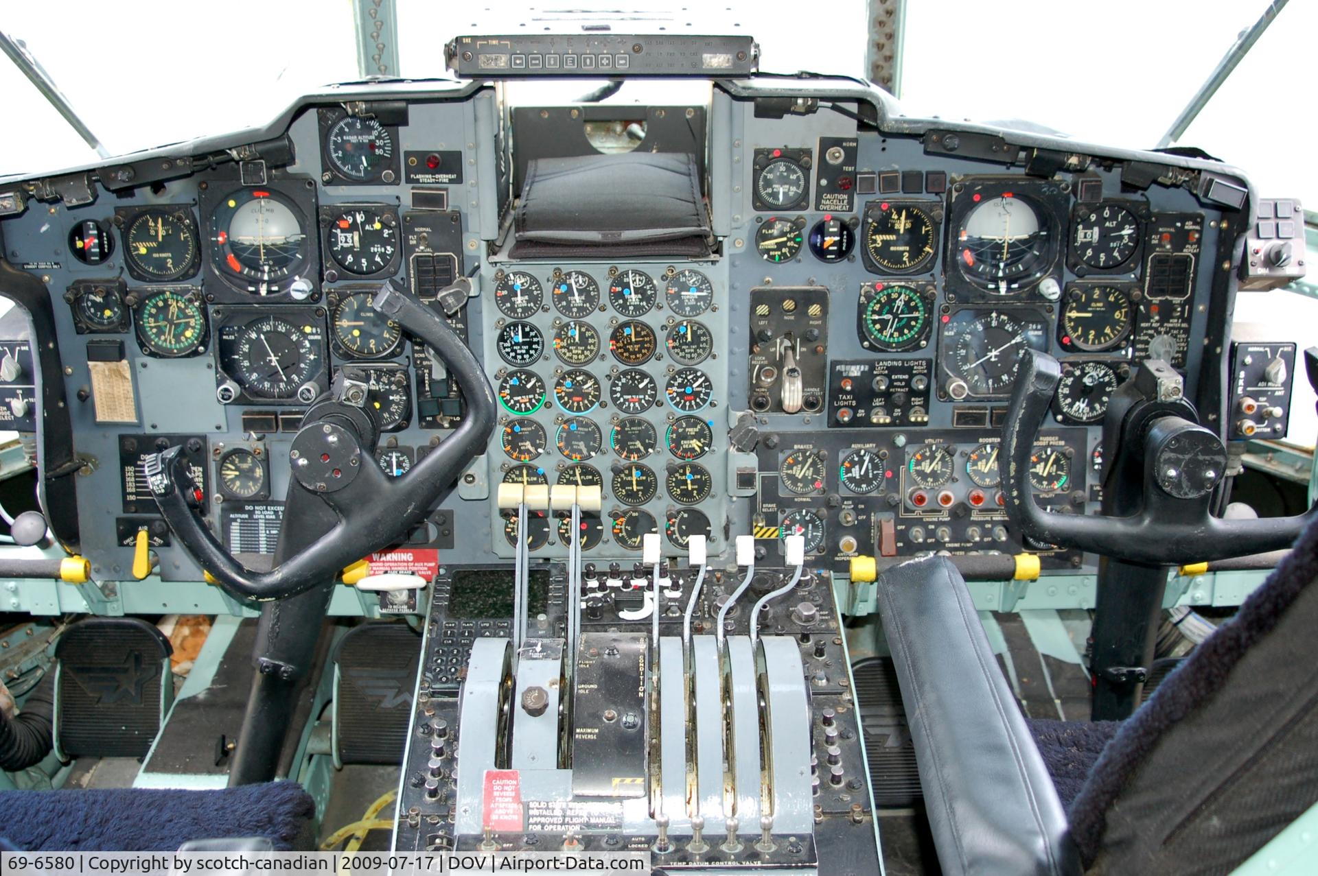 69-6580, 1969 Lockheed C-130E Hercules C/N 382-4356, Lockheed C-130E Hercules Cockpit at the Air Mobility Command Museum, Dover AFB, DE