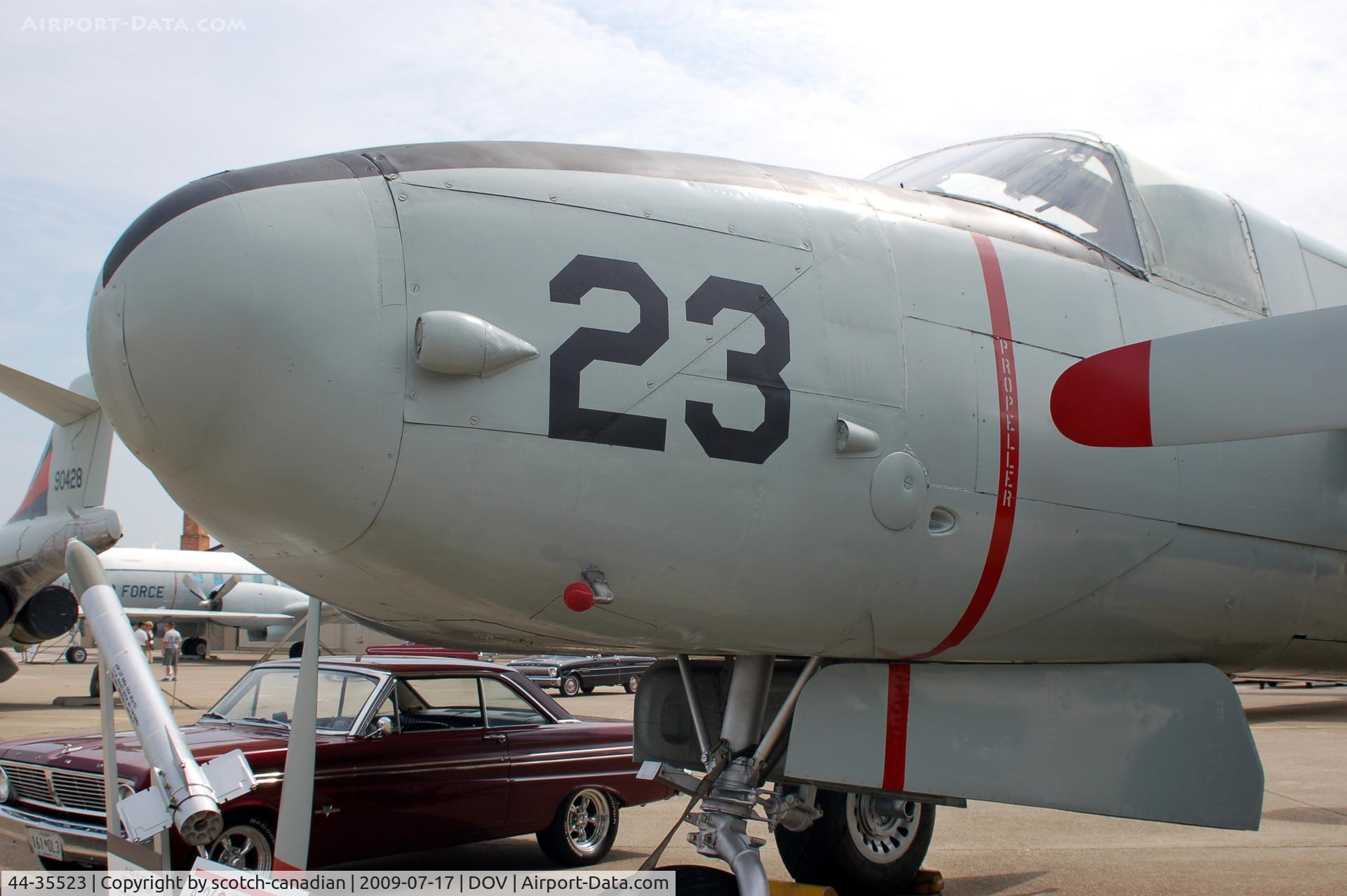 44-35523, 1944 Douglas A-26C Invader C/N 28802, 1944 Douglas A-26C and Ford Falcons at the Air Mobility Command Museum, Dover AFB, DE