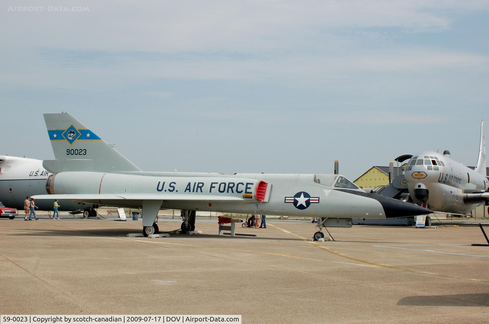 59-0023, 1959 Convair F-106A Delta Dart C/N 8-24-152, Convair F-106A Delta Dart at the Air Mobility Command Museum, Dover AFB, DE