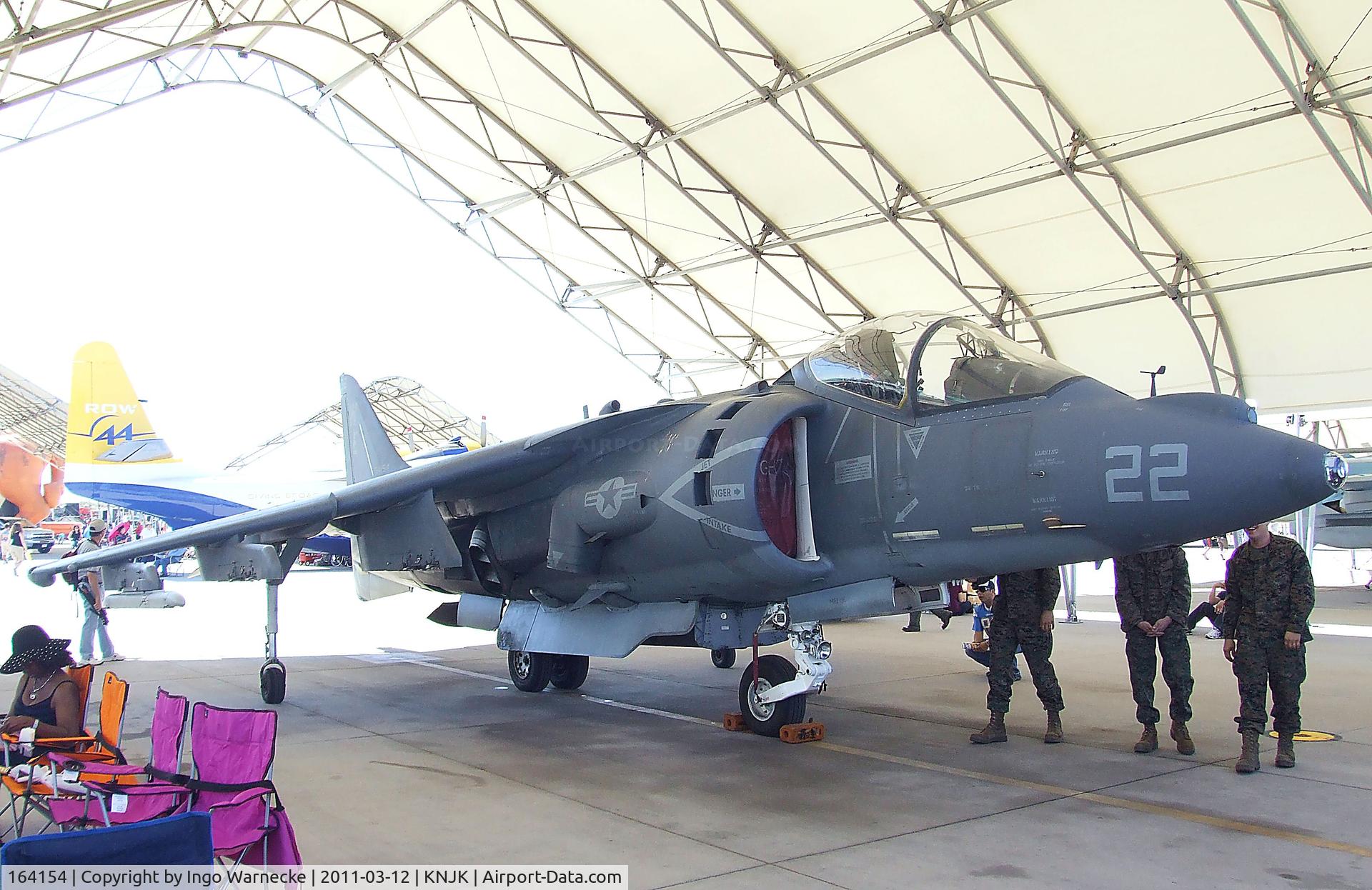 164154, McDonnell Douglas AV-8B Harrier II C/N 227, BAe / McDonnell Douglas AV-8B Harrier II of the USMC at the 2011 airshow at El Centro NAS, CA