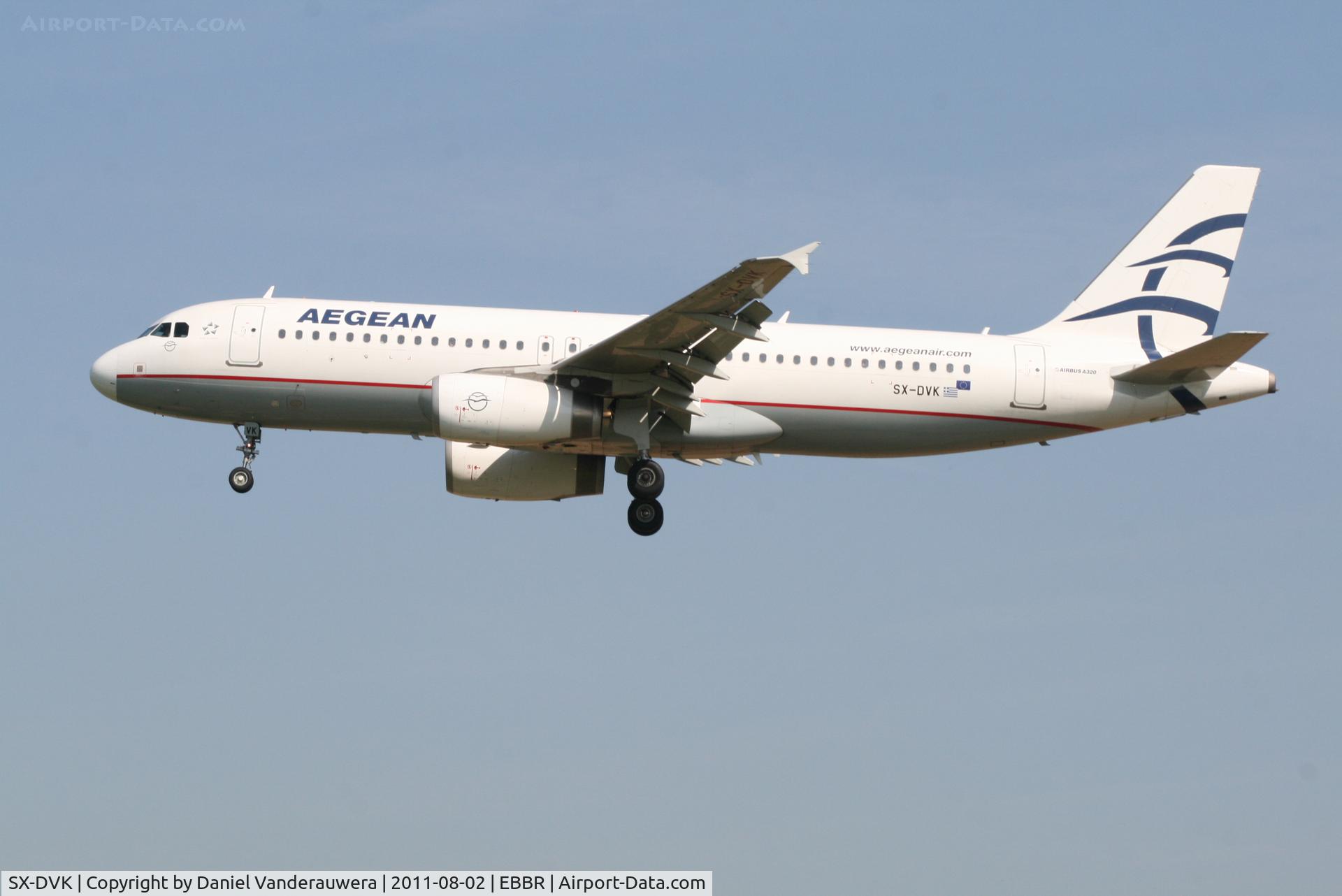 SX-DVK, 2008 Airbus A320-232 C/N 3392, Arrival of flight A3 620  to RWY 25L