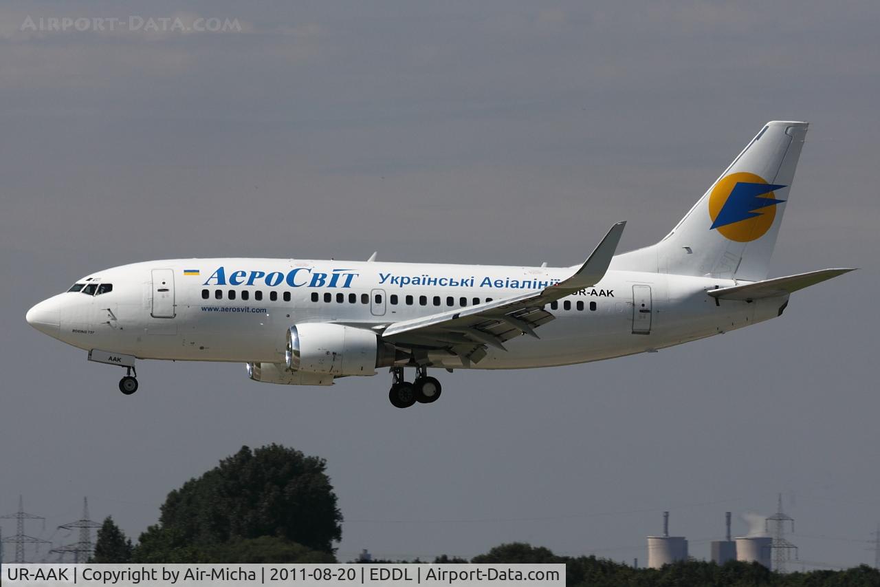 UR-AAK, 1990 Boeing 737-548 C/N 24968, AeroSvit, Boeing 737-548 (WL), CN: 24968/1975