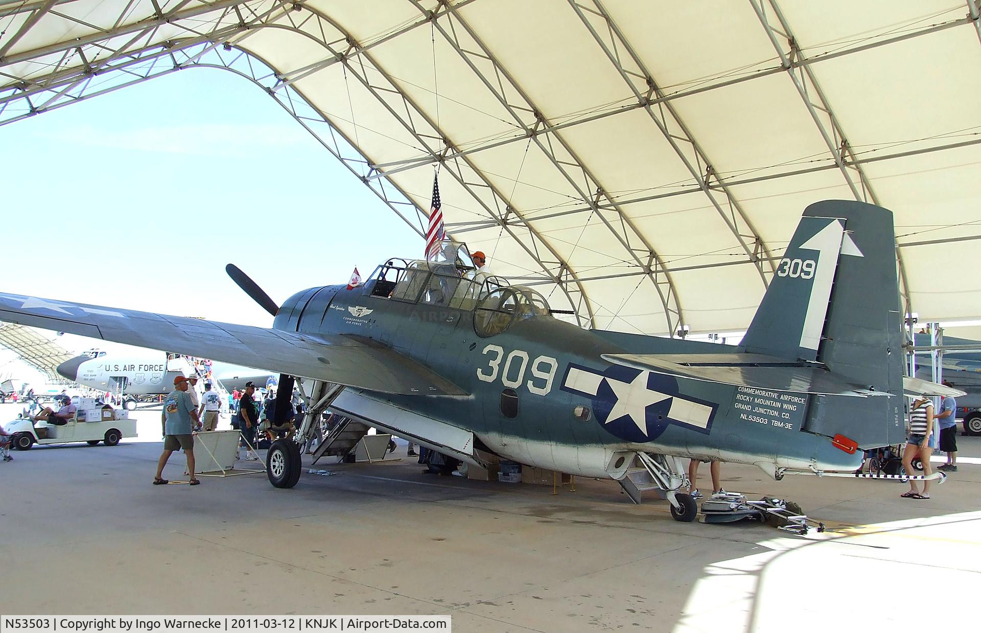 N53503, 1945 Grumman TBM-3E Avenger C/N 53503, Grumman (General Motors) TBM-3E Avenger at the 2011 airshow at El Centro NAS, CA
