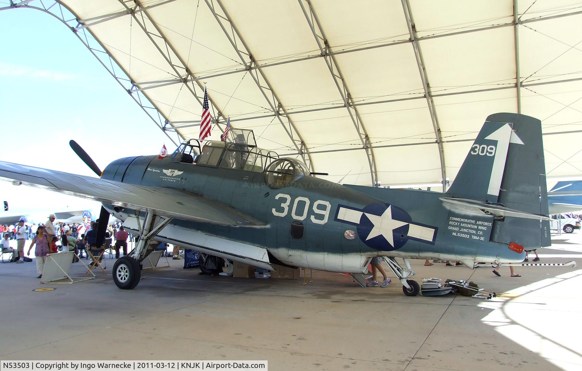 N53503, 1945 Grumman TBM-3E Avenger C/N 53503, Grumman (General Motors) TBM-3E Avenger at the 2011 airshow at El Centro NAS, CA
