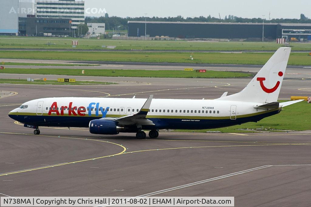 N738MA, 2004 Boeing 737-8Q8 C/N 32799, Arkefly leased from Miami Air International