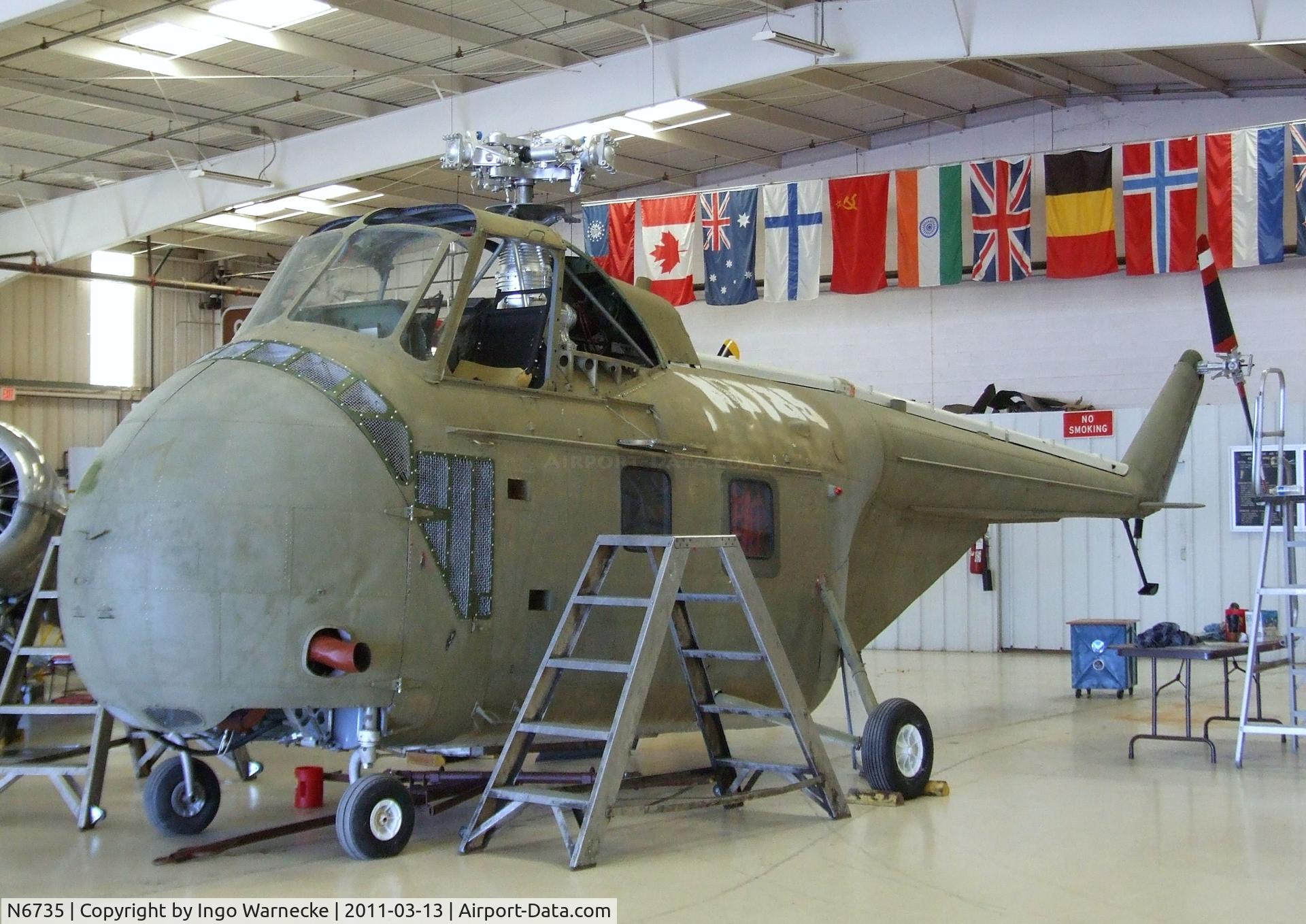 N6735, 1971 Sikorsky UH-19D Chickasaw C/N 54-1416, Sikorsky UH-19D Chickasaw at the CAF Arizona Wing Museum, Mesa AZ