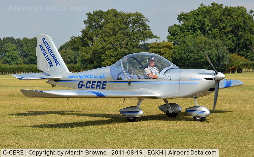 G-CERE, 2007 Cosmik EV-97 TeamEurostar UK C/N 2931, SHOT AT HEADCORN