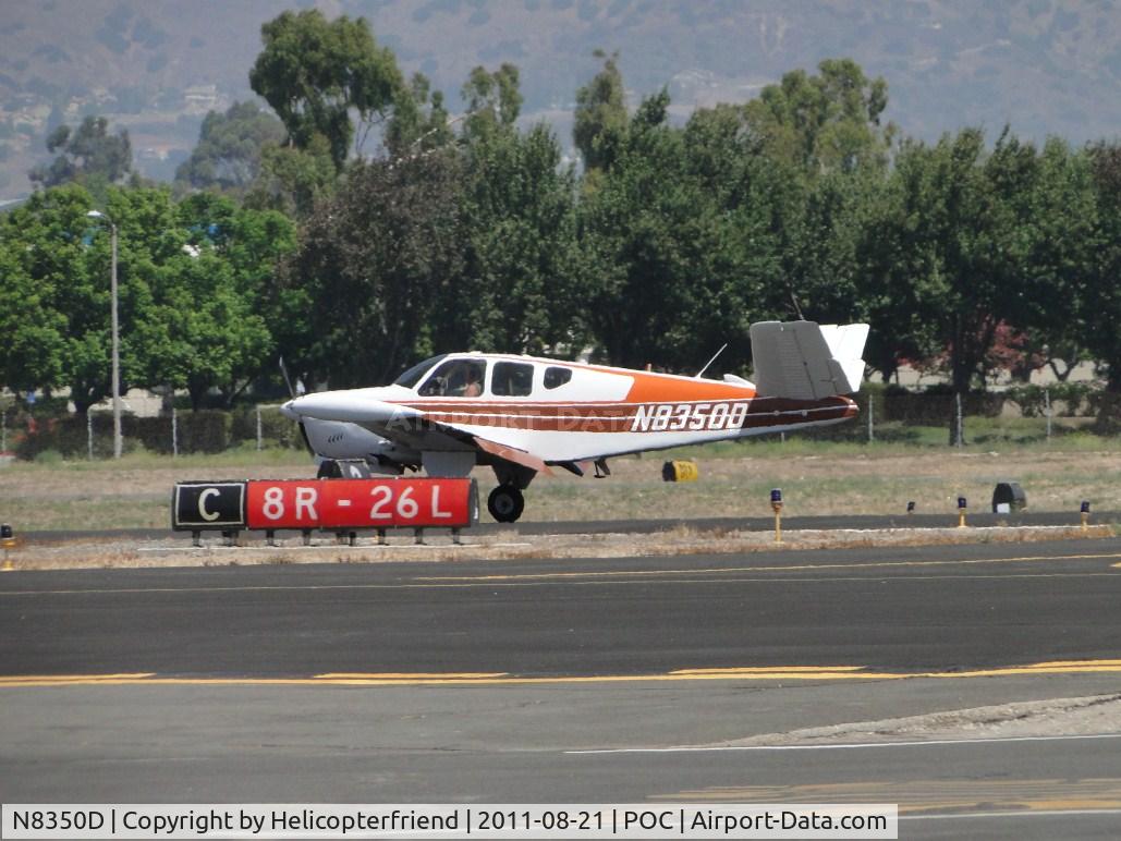 N8350D, 1958 Beech J35 Bonanza C/N D-5444, Down and rolling out