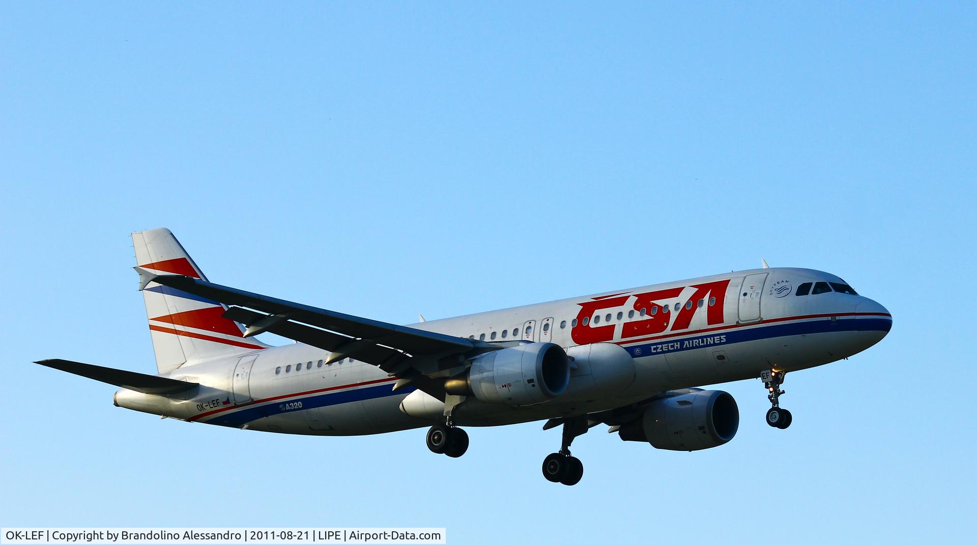 OK-LEF, 2006 Airbus A320-214 C/N 2758, Landing in LIPE