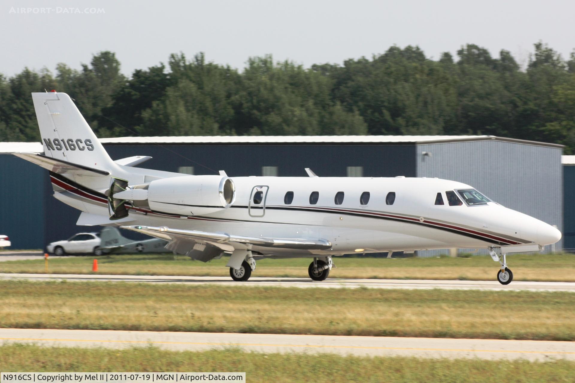 N916CS, 2006 Cessna 560XLS Citation Excel C/N 560-5625, Landing RWY 28