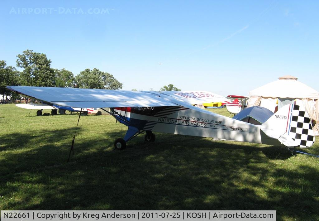 N22661, 1939 Taylorcraft BL-65 (L-2F) C/N 1308, EAA AirVenture 2011