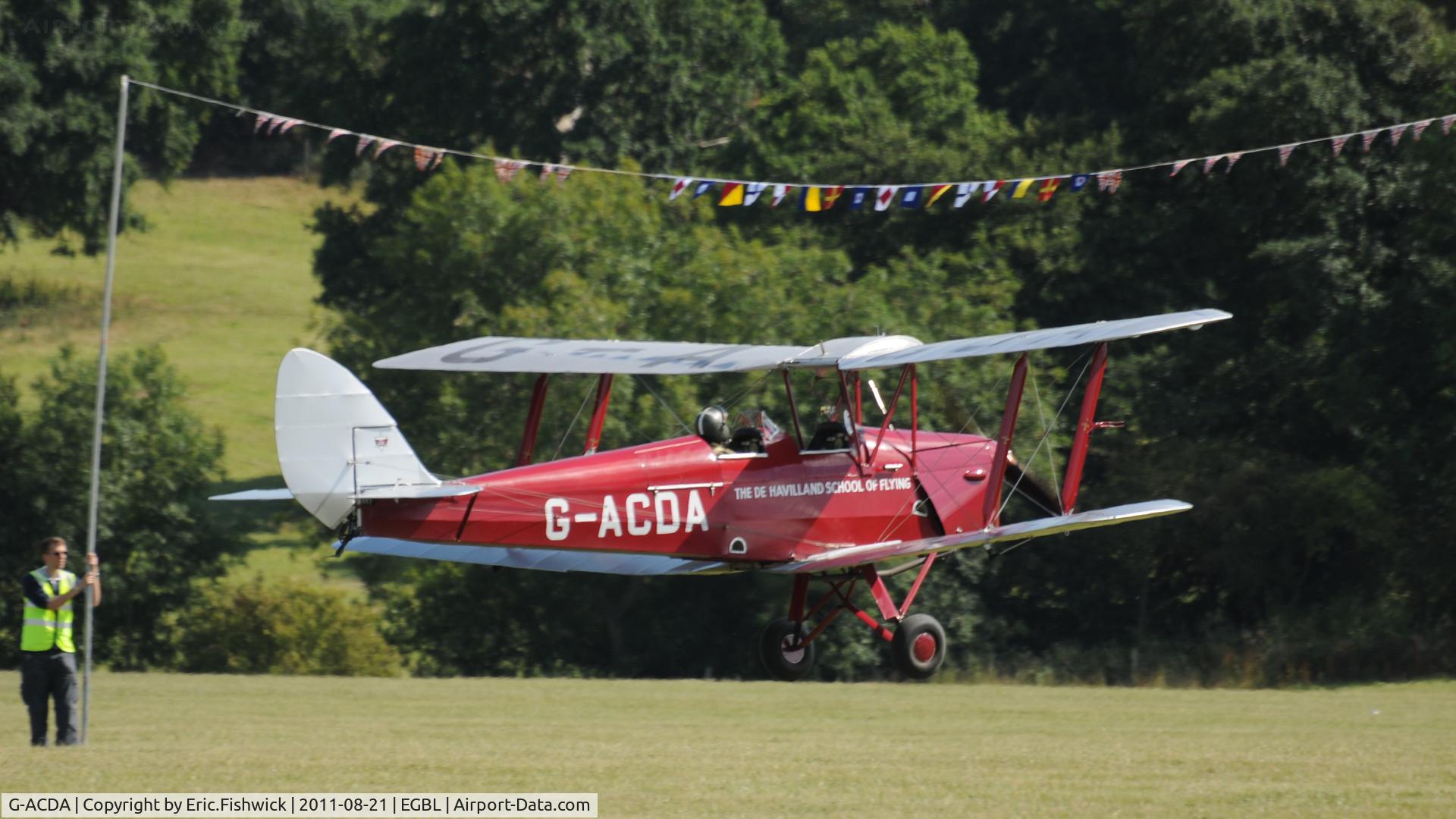 G-ACDA, 1934 De Havilland DH-82A Tiger Moth II C/N 3175, Limbo flying at The de Havilland Moth Club International Moth Rally, celebrating the 80th anniversary of the DH82 Tiger Moth. Held at Belvoir Castle. A most enjoyable day.