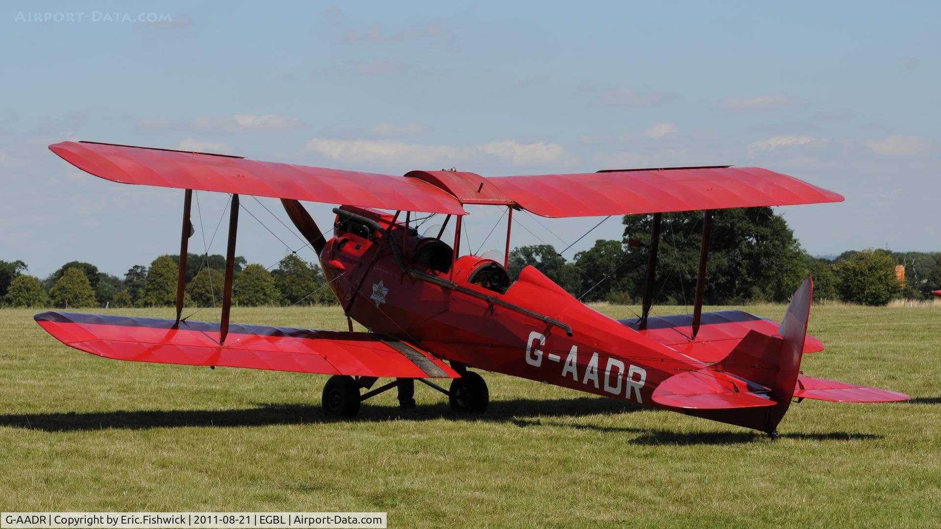 G-AADR, 1929 De Havilland DH-60GM Gipsy Moth C/N 138, 1. The de Havilland Moth Club International Moth Rally, celebrating the 80th anniversary of the DH82 Tiger Moth. Held at Belvoir Castle. A most enjoyable day.