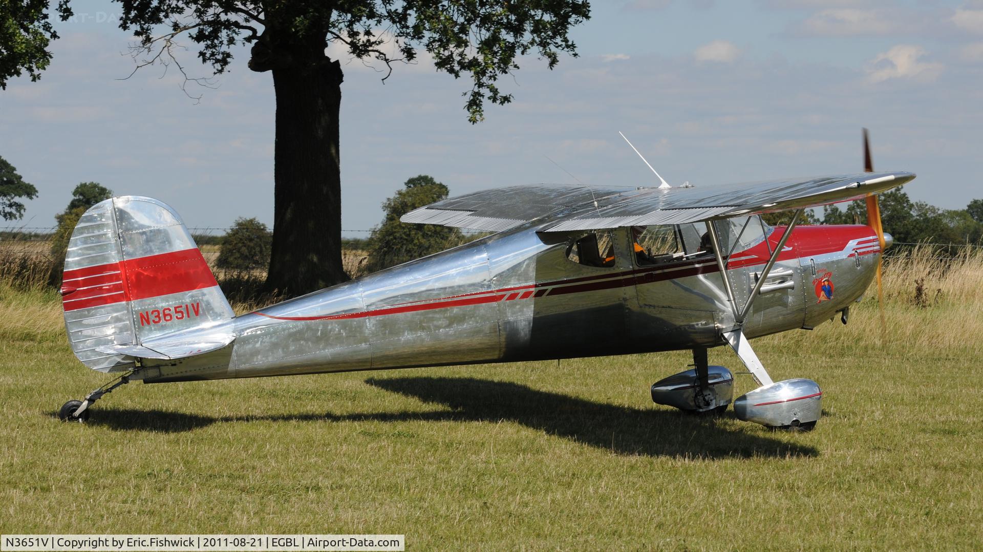 N3651V, 1948 Cessna 140 C/N 14922, 2. The de Havilland Moth Club International Moth Rally, celebrating the 80th anniversary of the DH82 Tiger Moth. Held at Belvoir Castle. A most enjoyable day.