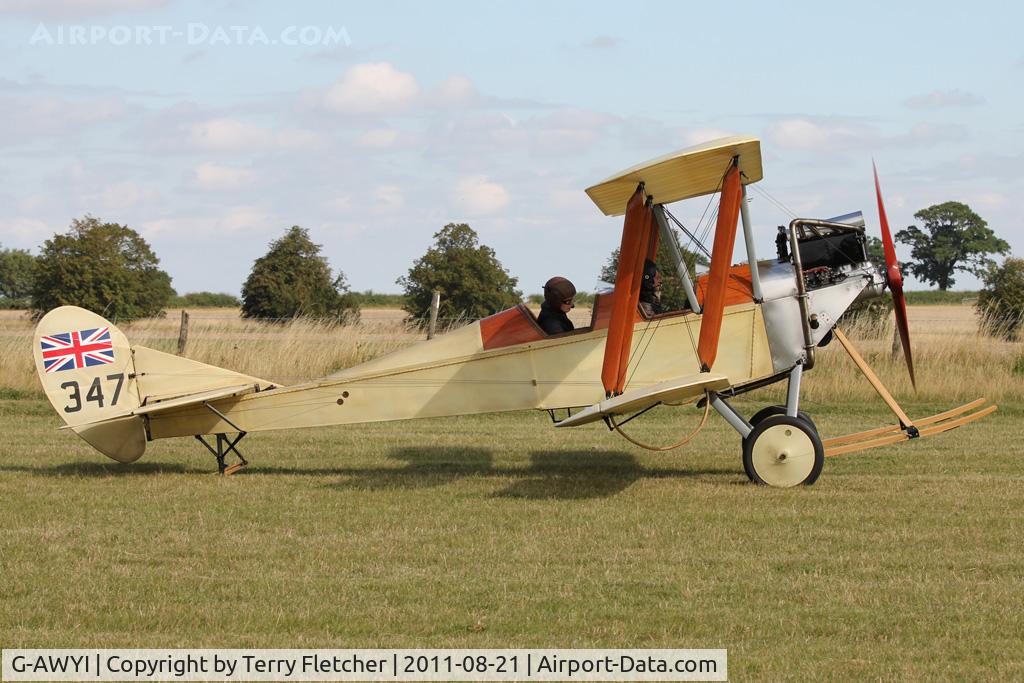 G-AWYI, 1969 Royal Aircraft Factory BE-2c Replica C/N 001, Guest at the 80th Anniversary De Havilland Moth Club International Rally at Belvoir Castle , United Kingdom