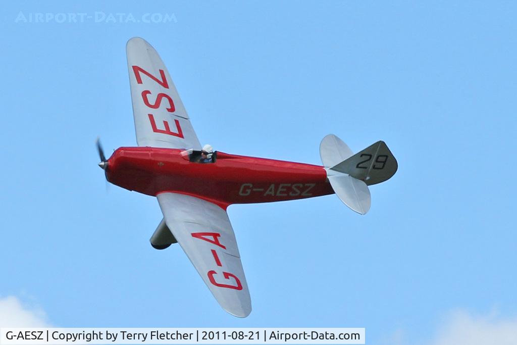 G-AESZ, 1937 Chilton DW1 C/N DW1/1, Displaying at Belvoir Castle