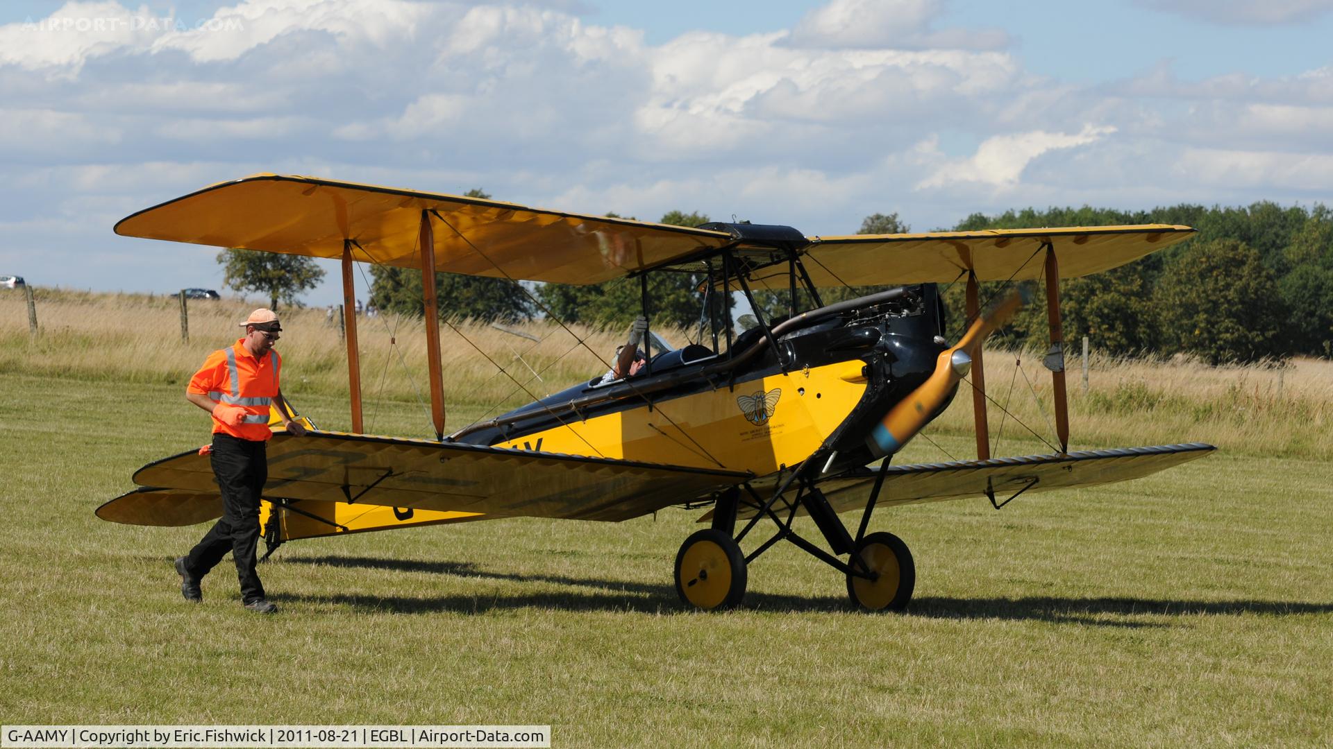 G-AAMY, 1929 Moth Aircraft DH-60M Gipsy Moth C/N 86, 3. The de Havilland Moth Club International Moth Rally, celebrating the 80th anniversary of the DH82 Tiger Moth. Held at Belvoir Castle. A most enjoyable day.
