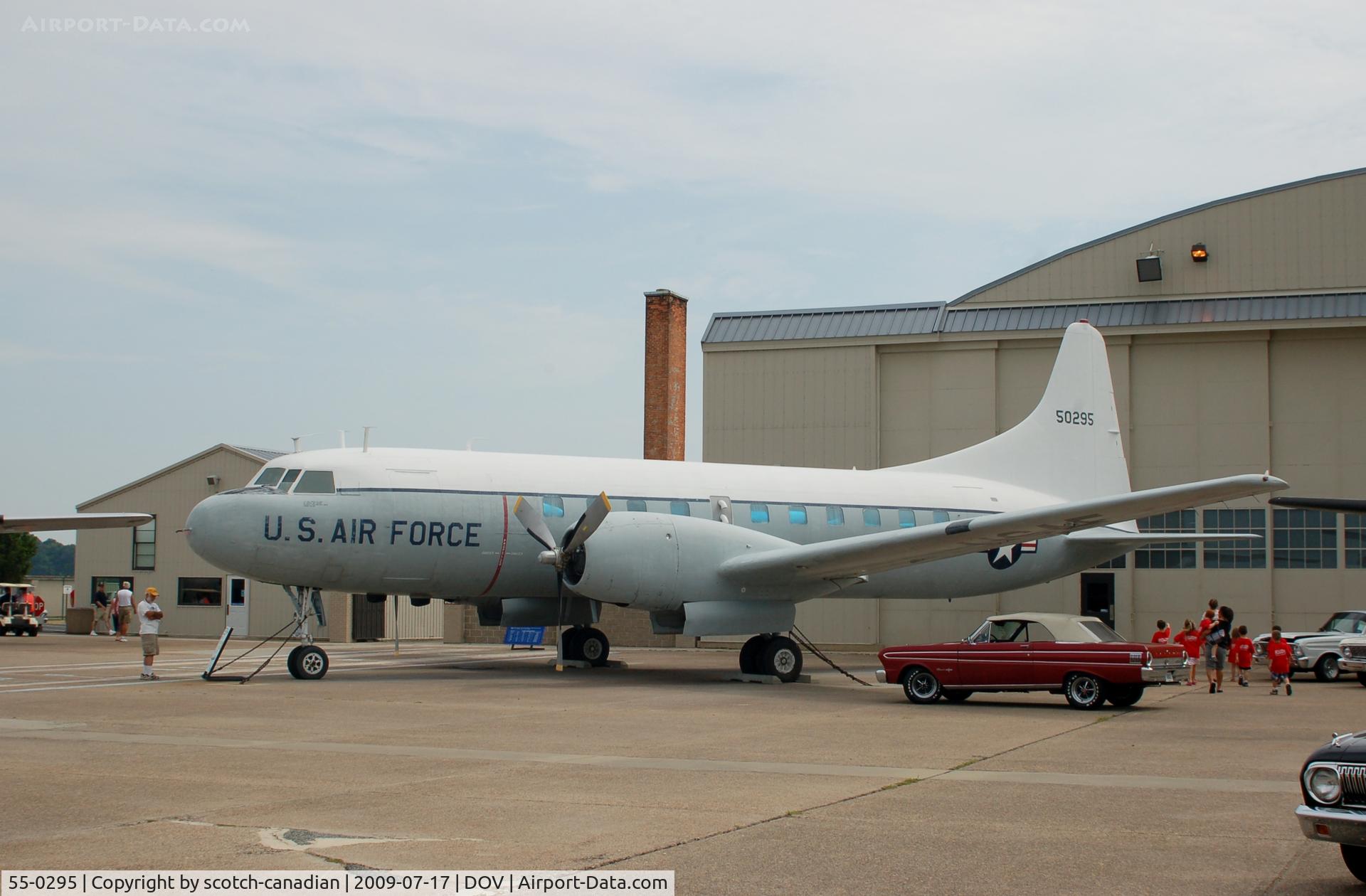 55-0295, 1955 Convair C-131D Samaritan C/N 223, 1955 Convair C-131D Samaritan and Ford Falcons at the Air Mobility Command Museum, Dover AFB, DE