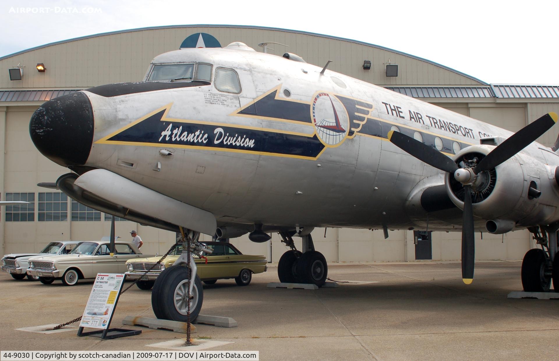 44-9030, 1944 Douglas C-54M C/N 27256, 1944 Douglas C-54M Skymaster and Ford Falcons at the Air Mobility Command Museum, Dover AFB, DE