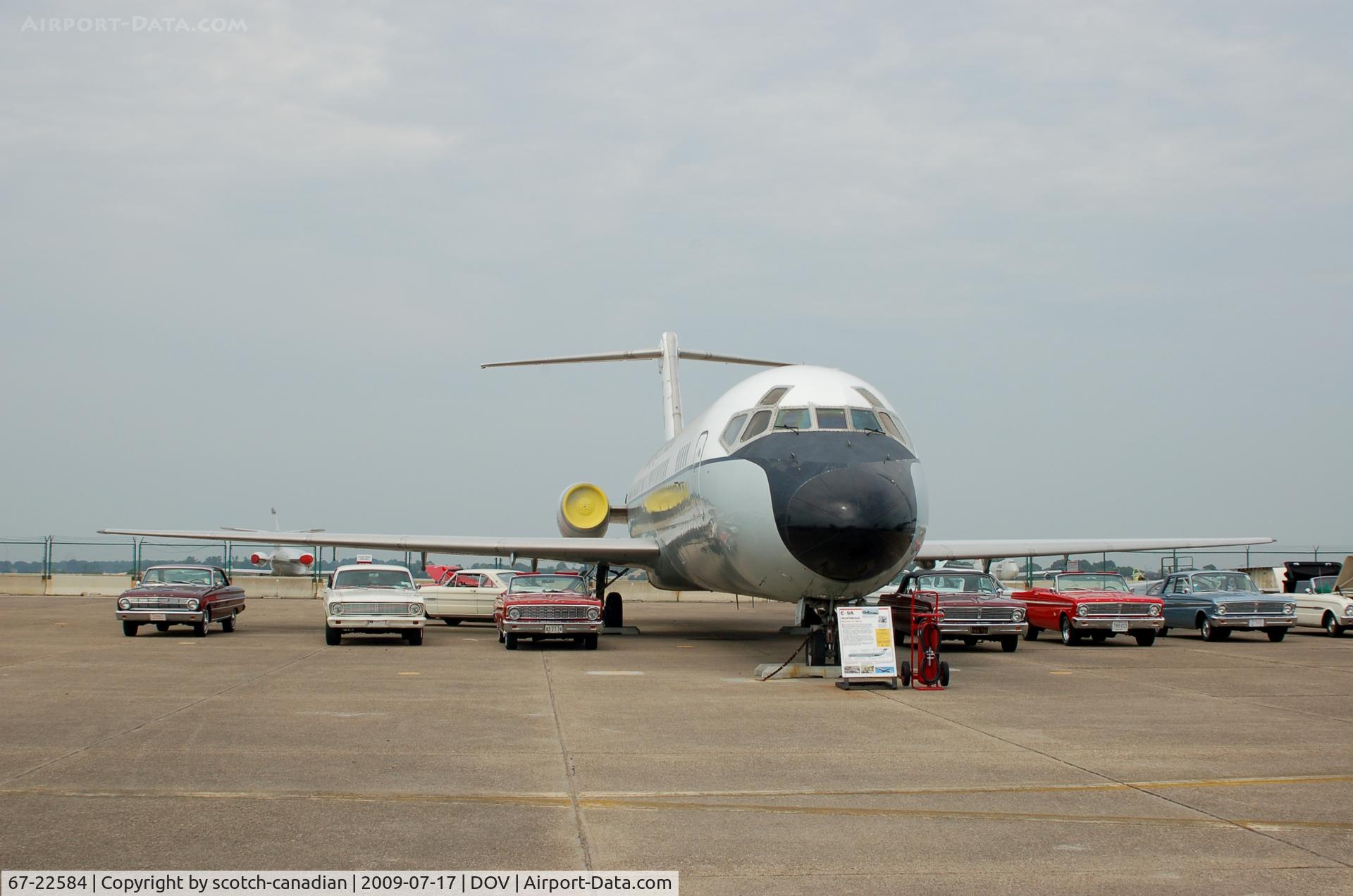 67-22584, 1967 McDonnell Douglas C-9A Nightingale C/N 47242, 1967 McDonnell Douglas C-9A Nightingale and Ford Falcons at the Air Mobility Command Museum, Dover AFB, DE
