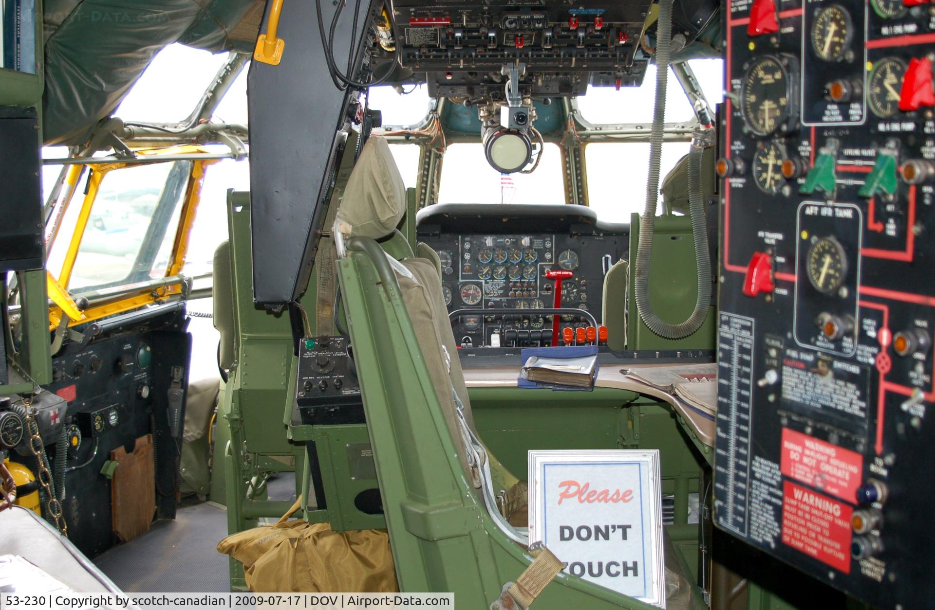 53-230, Boeing KC-97L Stratofreighter C/N 17012, Boeing KC-97L Stratotanker Cockpit at the Air Mobility Command Museum, Dover AFB, Dover, DE