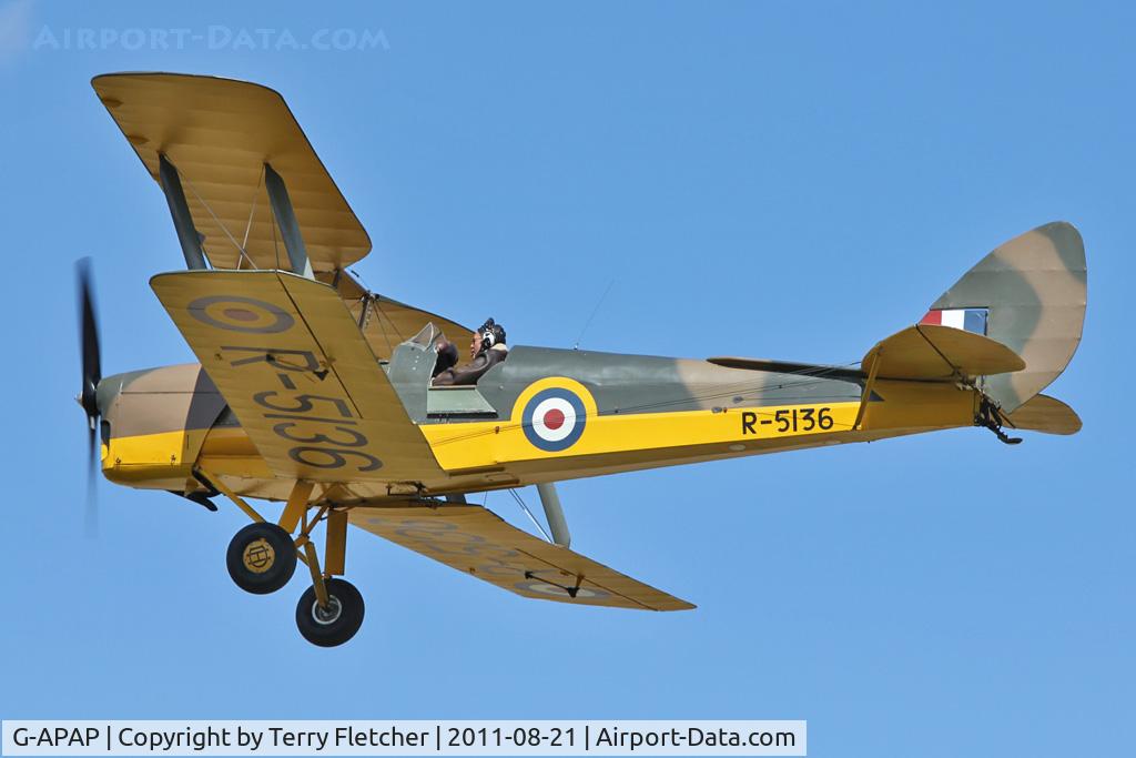 G-APAP, 1940 De Havilland DH-82A Tiger Moth II C/N 83018, Participant at the 80th Anniversary De Havilland Moth Club International Rally at Belvoir Castle , United Kingdom