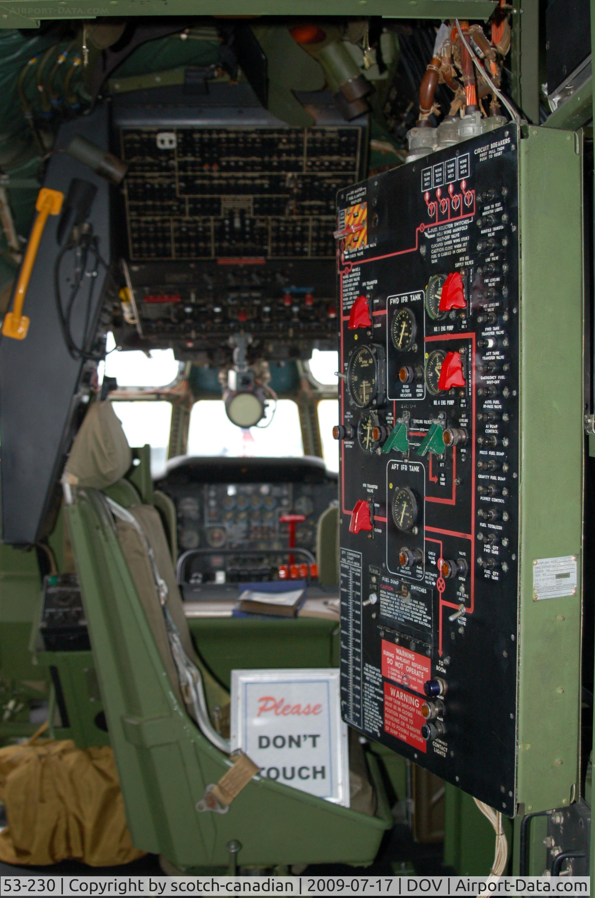 53-230, Boeing KC-97L Stratofreighter C/N 17012, Boeing KC-97L Stratotanker Fuel Transfer Control Panel at the Air Mobility Command Museum, Dover AFB, Dover, DE