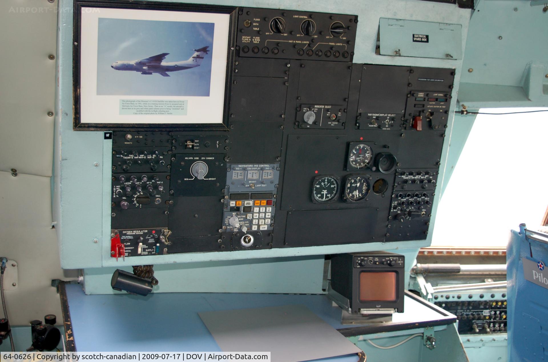 64-0626, 1964 Lockheed C-141B Starlifter C/N 300-6039, 1964 Lockheed C-141B Starlifter Navigator's Position at the Air Mobility Command Museum, Dover AFB, Dover, DE