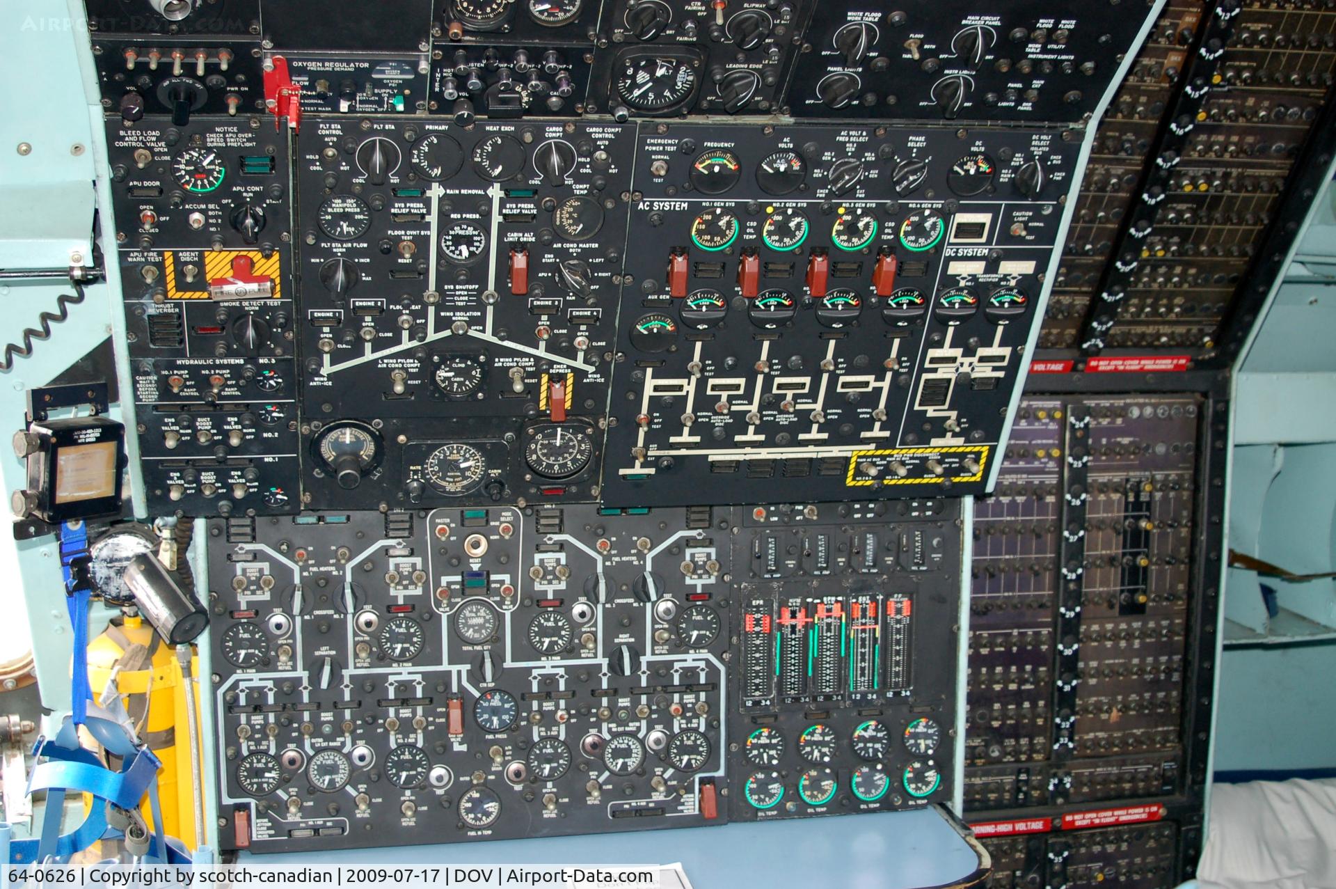 64-0626, 1964 Lockheed C-141B Starlifter C/N 300-6039, 1964 Lockheed C-141B Starlifter Flight Engineer's Position at the Air Mobility Command Museum, Dover AFB, Dover, DE